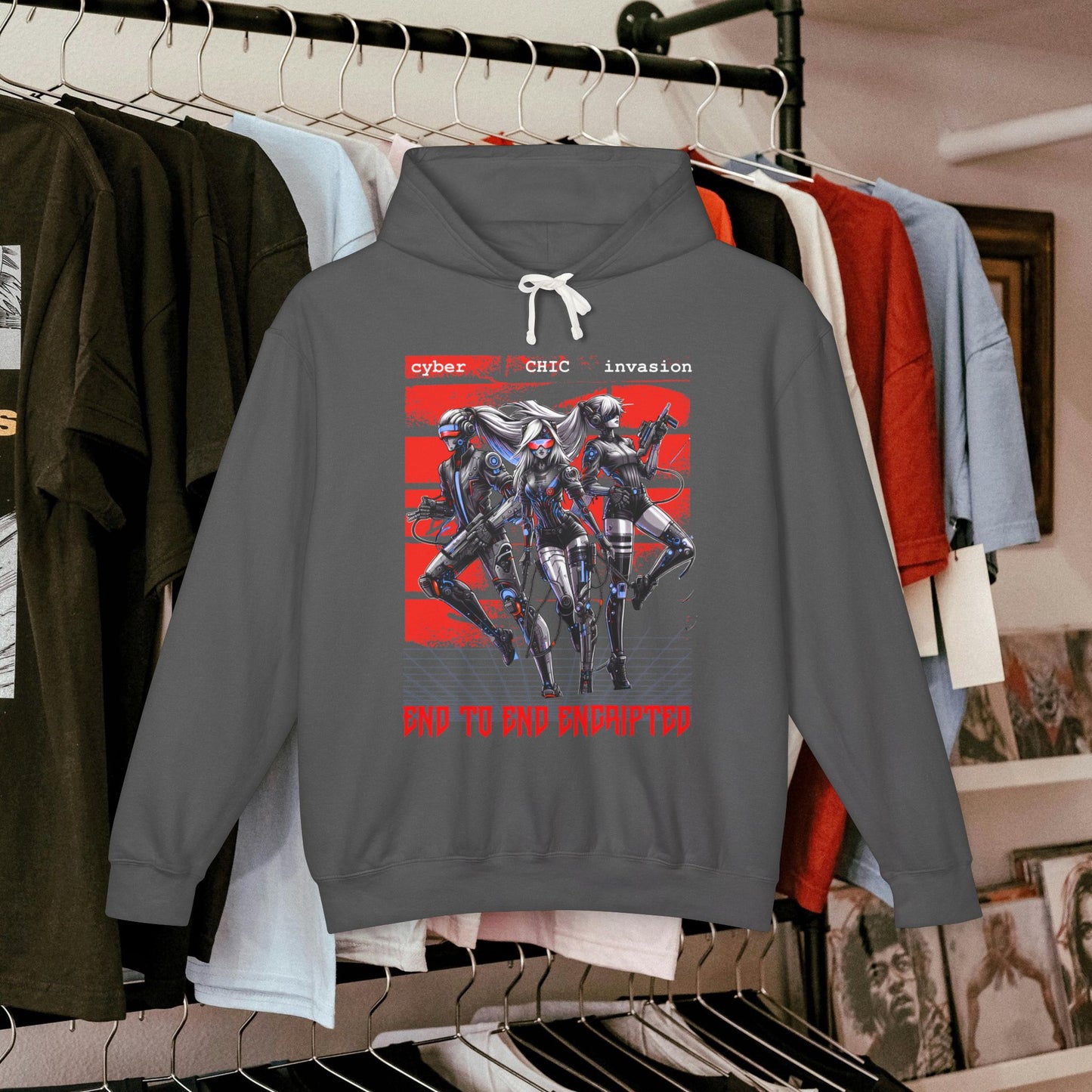 Unisex Lightweight Hooded Sweatshirt_ Series UWD 051_ Limited Edition Raw Streetwear by WesternWaves: