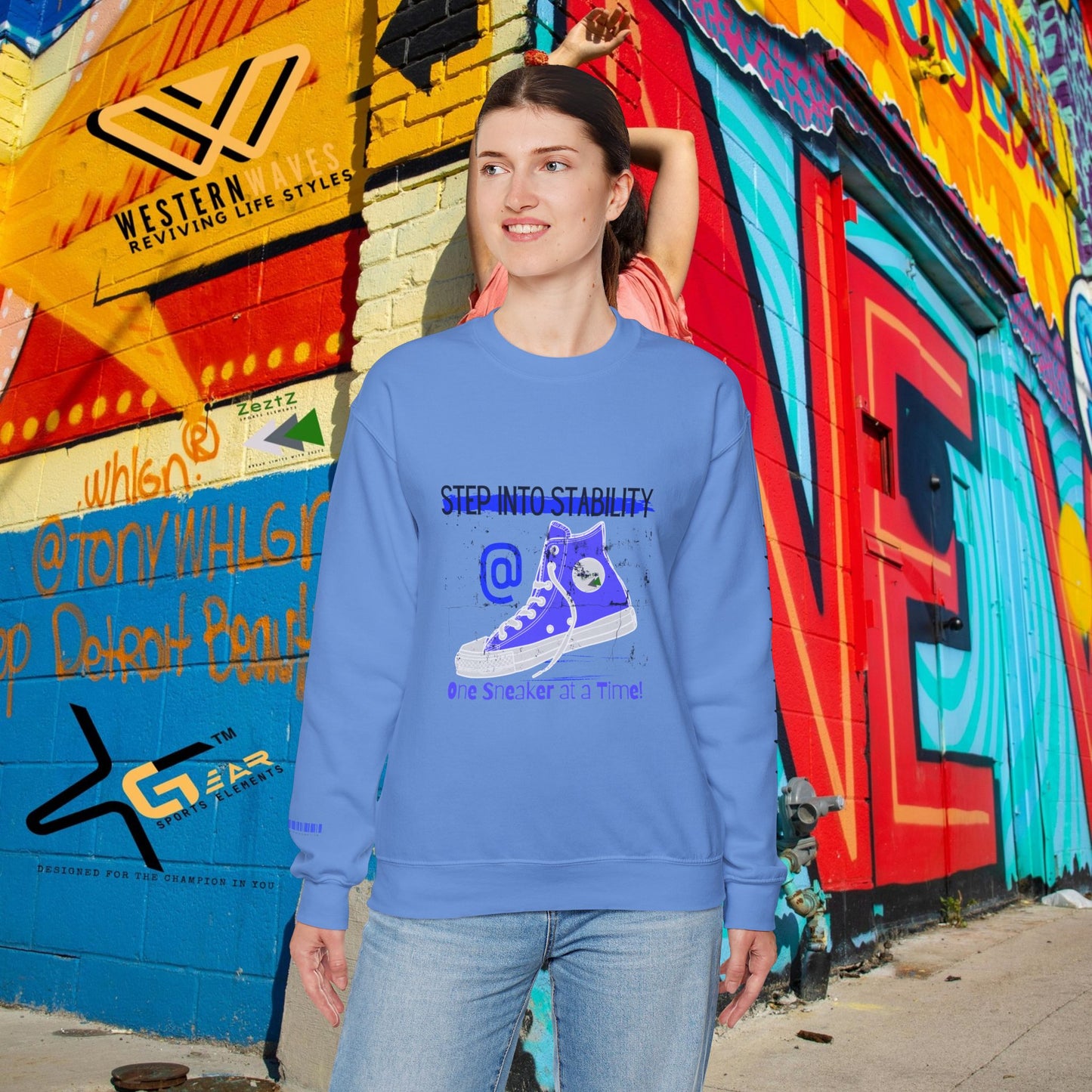 Unisex Heavy Blend™ Crewneck Sweatshirt_ N3+ Series UHBCSS PT2WW031_ Limited Edition Pure Luxury By WesternWaves: