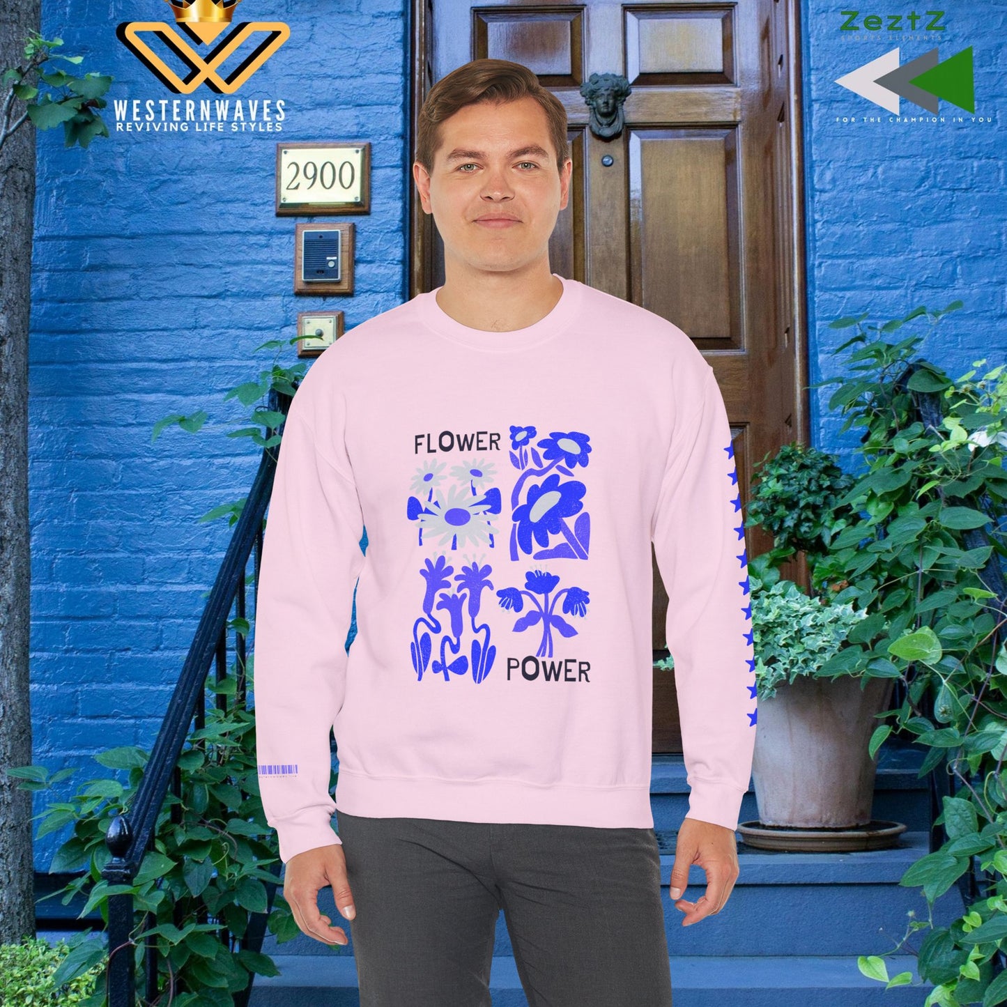 Unisex Heavy Blend™ Crewneck Sweatshirt_ N3+ Series UHBCSS PT2WW030_ Limited Edition Pure Luxury By WesternWaves:
