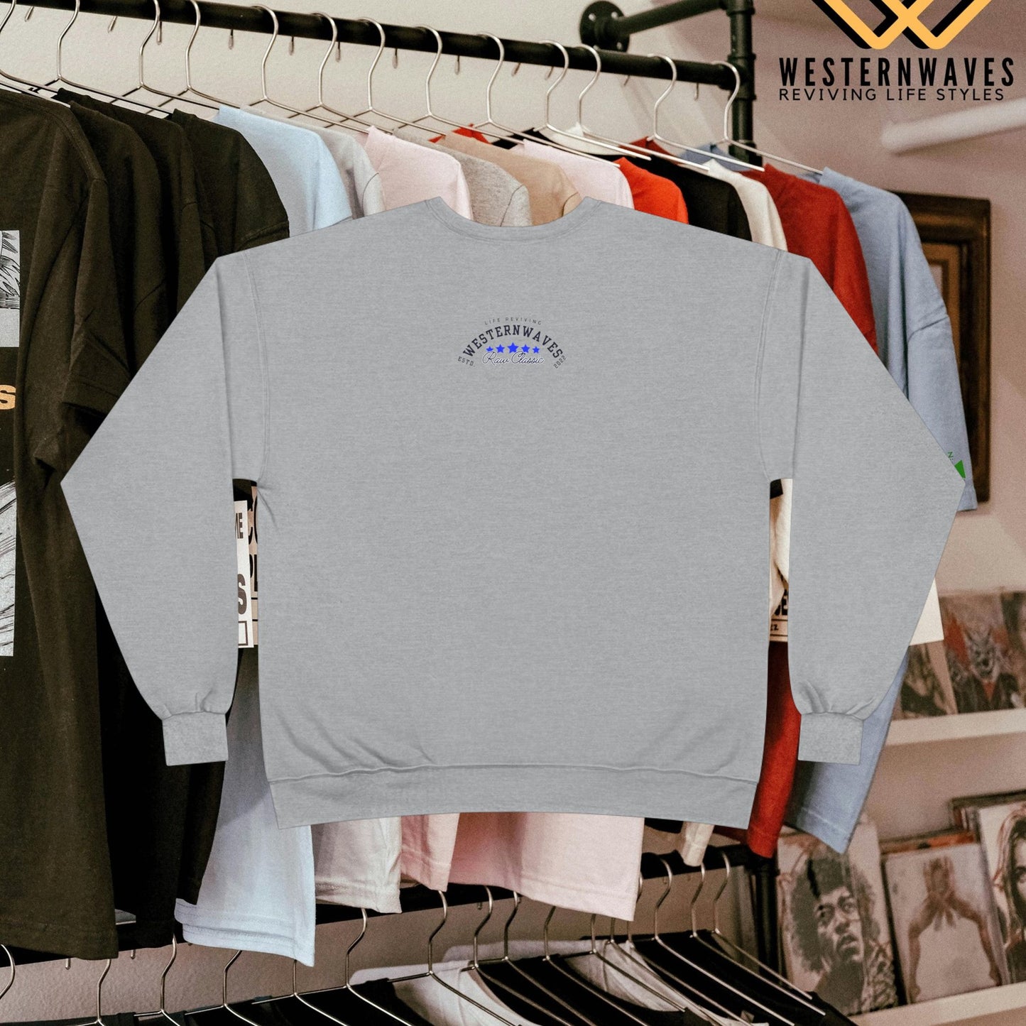 Unisex EcoSmart® Crewneck Sweatshirt_ N3 Series USESCNSS PT2WW001_ Limited Edition Perfect Blend of Comfort, Style, & Sustainability by WesternWaves: