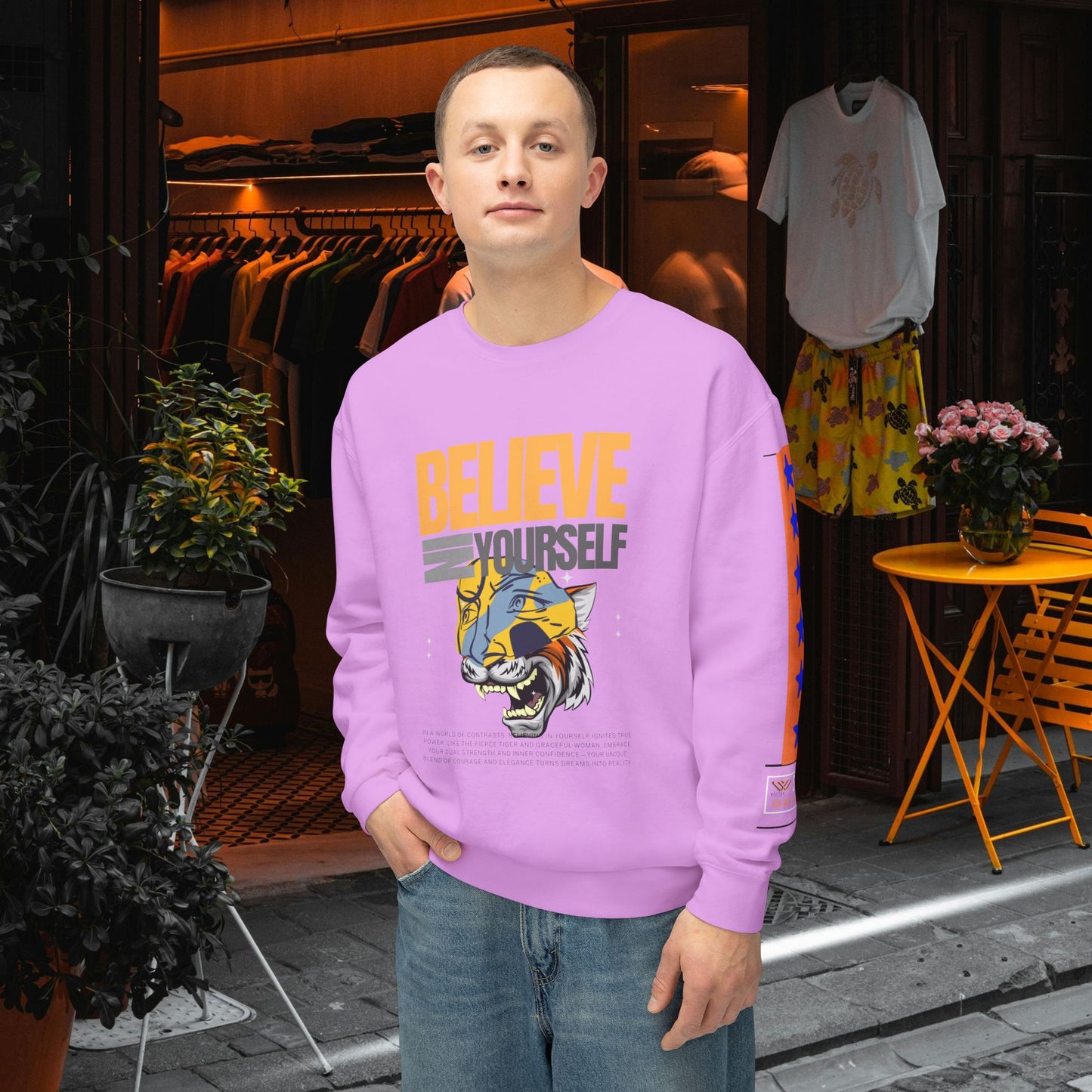 Unisex Lightweight Crewneck Sweatshirt_ N2+ Series ULWCSS PT2WW007_Limited Edition Unparalleled Quality by WesternWaves: