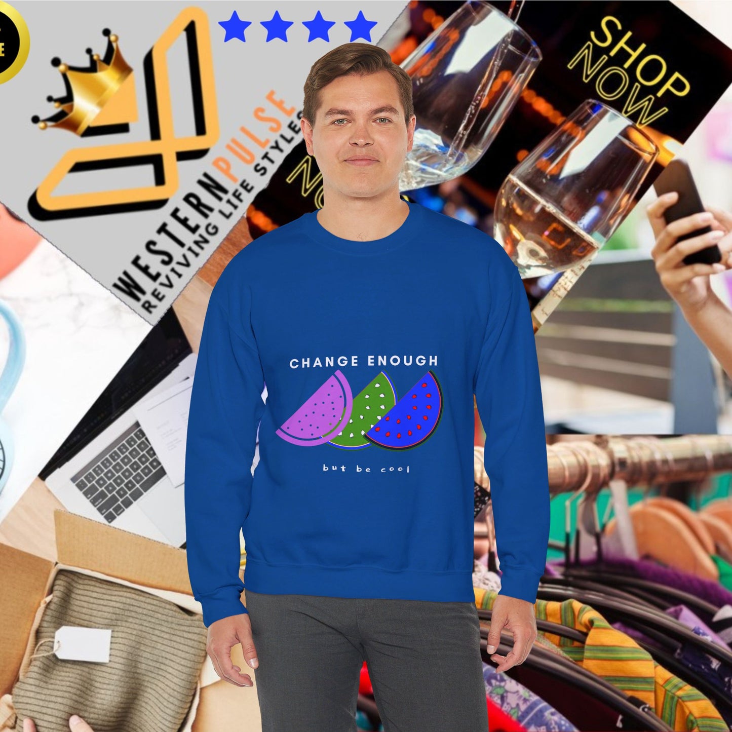 Unisex Heavy Blend™ Crewneck Sweatshirt_ N2+ Series UHBCSS PT2WW003_L imited Edition Pure Luxury for Every Occasion by WesternWaves: