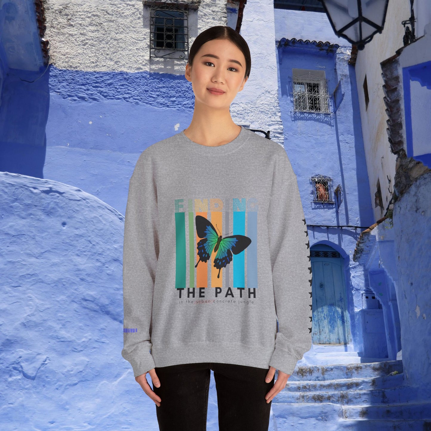 Unisex Heavy Blend™ Crewneck Sweatshirt_ N2+ Series UHBCSS PT2WW017_ Limited Edition Pure Luxury By WesternWaves: