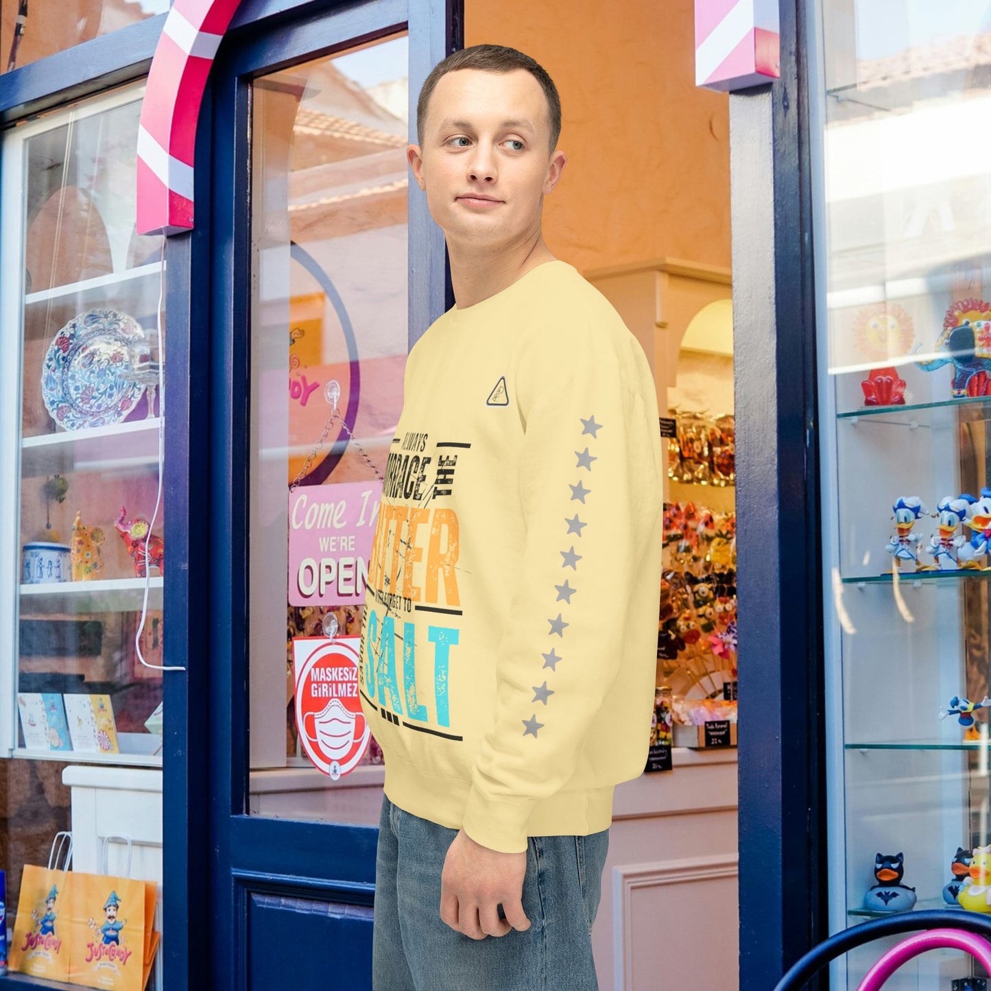 Unisex Lightweight Crewneck Sweatshirt_ N2 Series ULWCSS PT2WW005_Limited Edition Unparalleled Quality by WesternWaves: