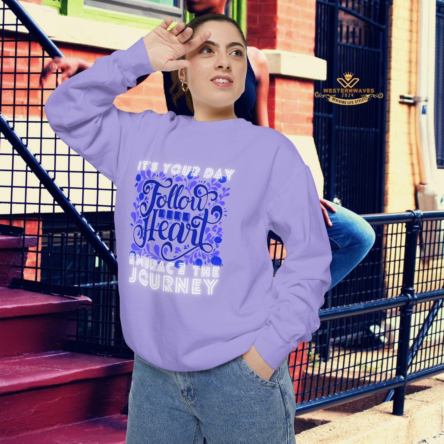 Unisex Garment-Dyed Sweatshirt_ N3+ Series UGDSS PT2WW002_ Limited Edition by WesternWaves_