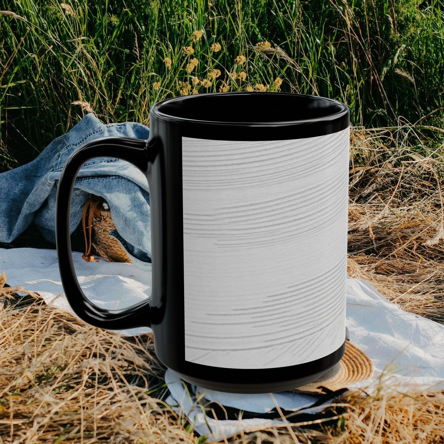 Black Mug (11oz, 15oz)_ N3+ Series CBM PT2WW005_ Limited Edition Black Ceramic Mug by WesternWaves