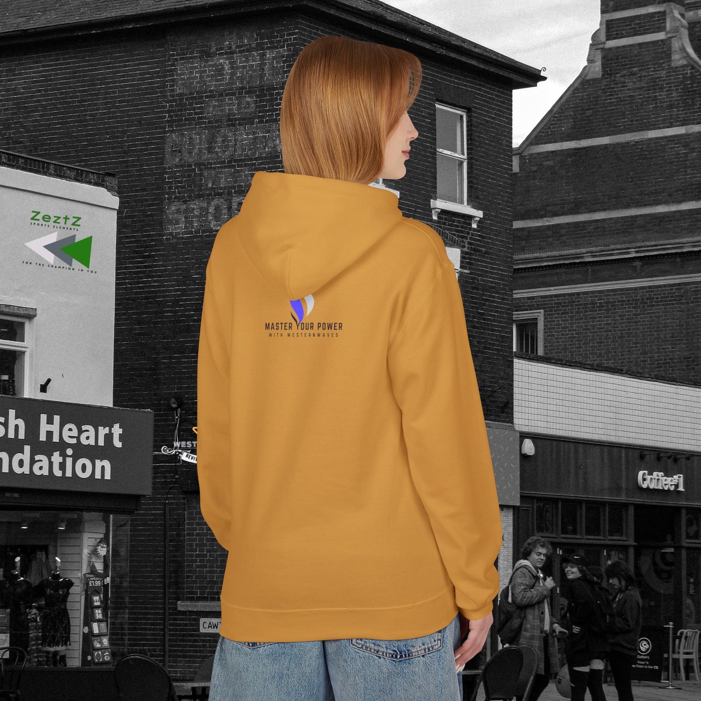Unisex Midweight Softstyle Fleece Hoodie_ N3+ Series USMWSSFH PT2WW003_ Limited Edition Luxuriously Soft 100% Cotton Face by WesternWaves: