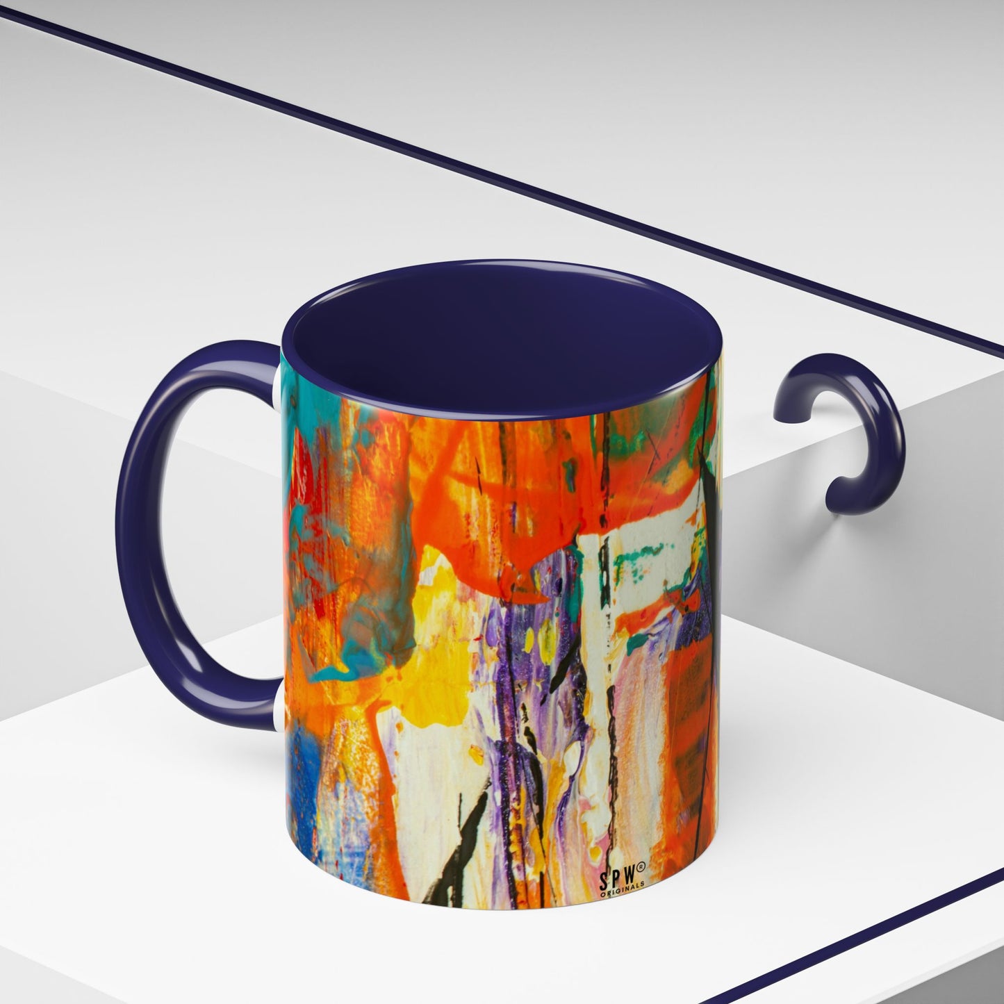 Accent Coffee Mug (11, 15oz)_ N2+ Series ACMUG PT2WW002_ Limited Edition Mug by WesternWaves: