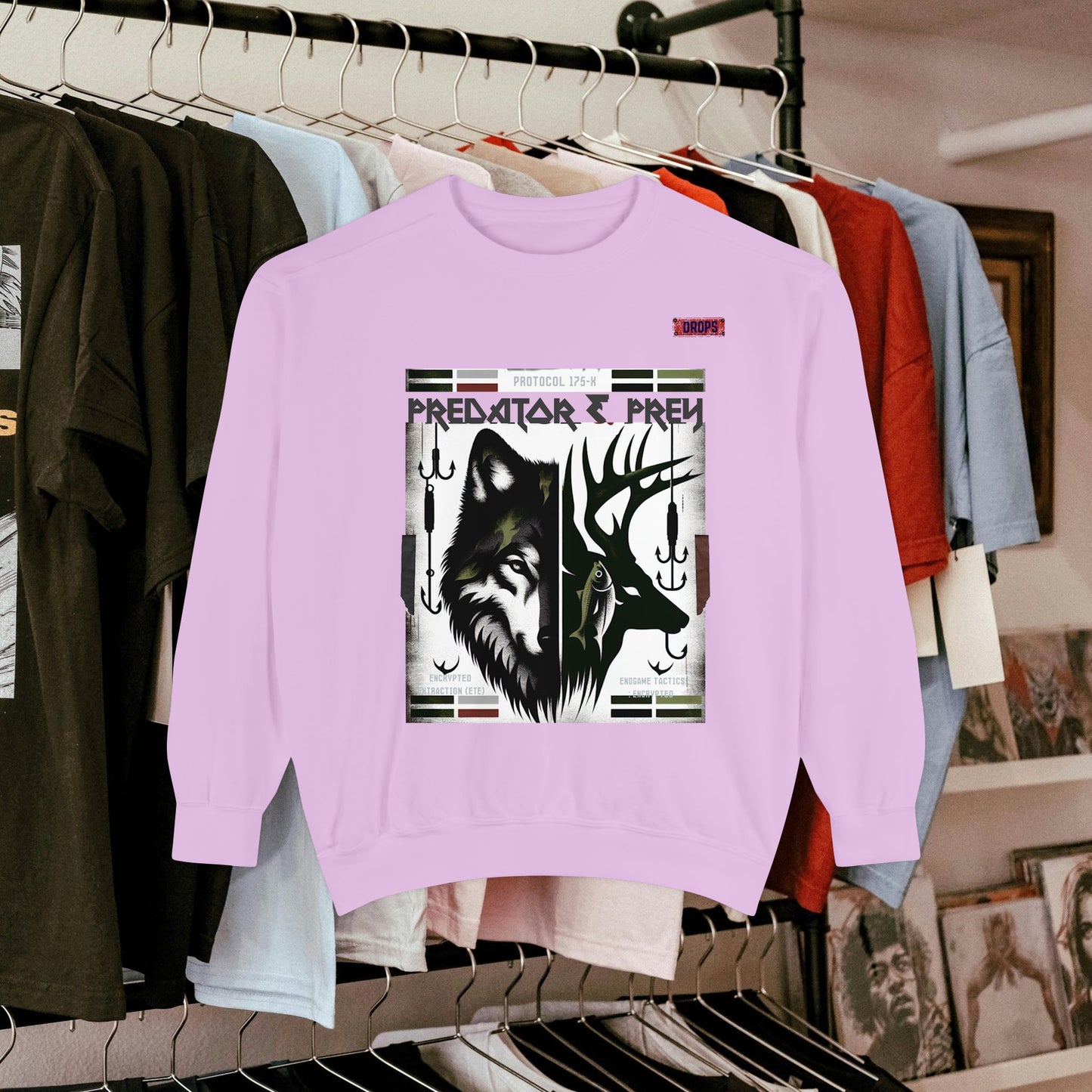 Predator & Prey Sweatshirt_ 03 Sep 2025_ Cozy Unisex Pullover, Nature Lover Apparel, Gifts for Wildlife Enthusiasts, Fall Fashion Layer