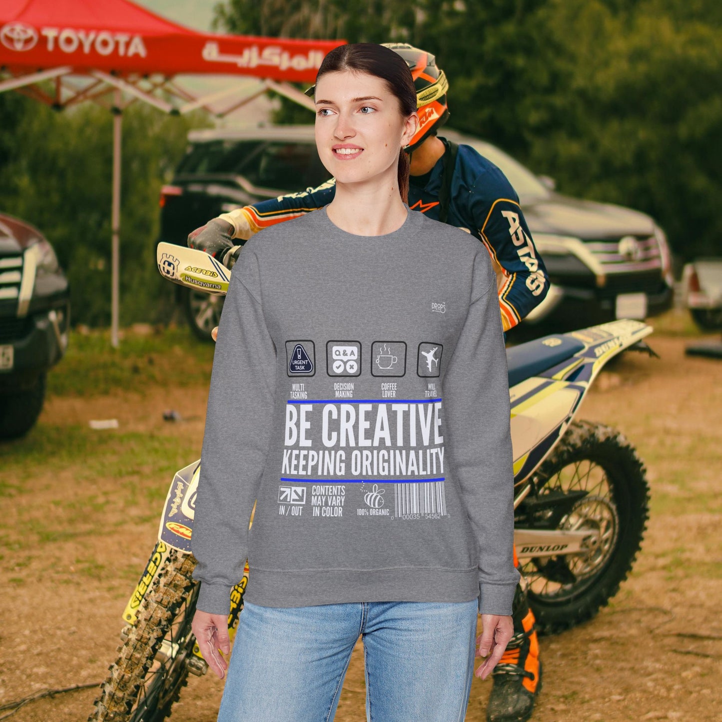 Unisex Heavy Blend™ Crewneck Sweatshirt_ N2 Sports Series UHBCSS PT2WW004_ Limited Edition 'DROPS' Brand Sweatshirt by WesternWaves: