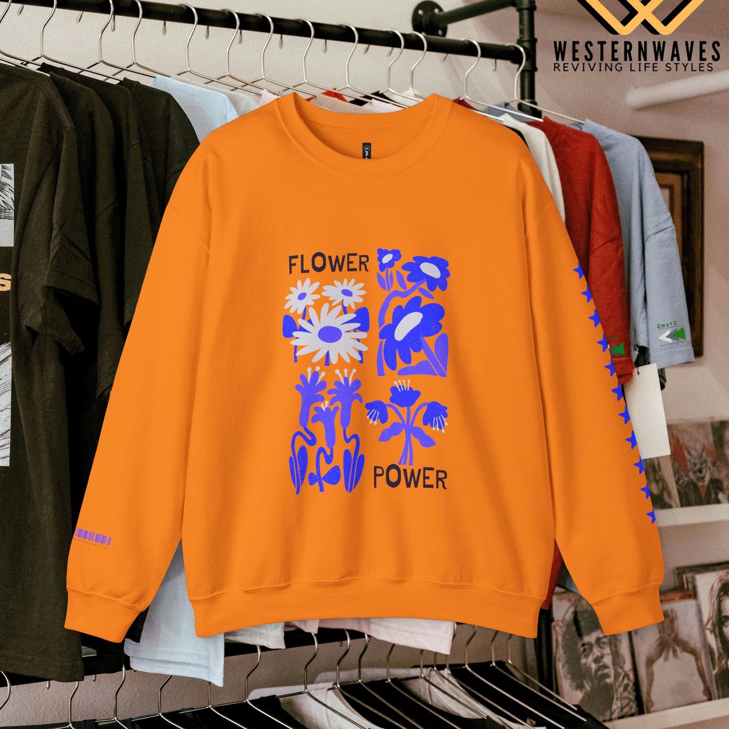 Unisex Heavy Blend™ Crewneck Sweatshirt_ N3+ Series UHBCSS PT2WW030_ Limited Edition Pure Luxury By WesternWaves: