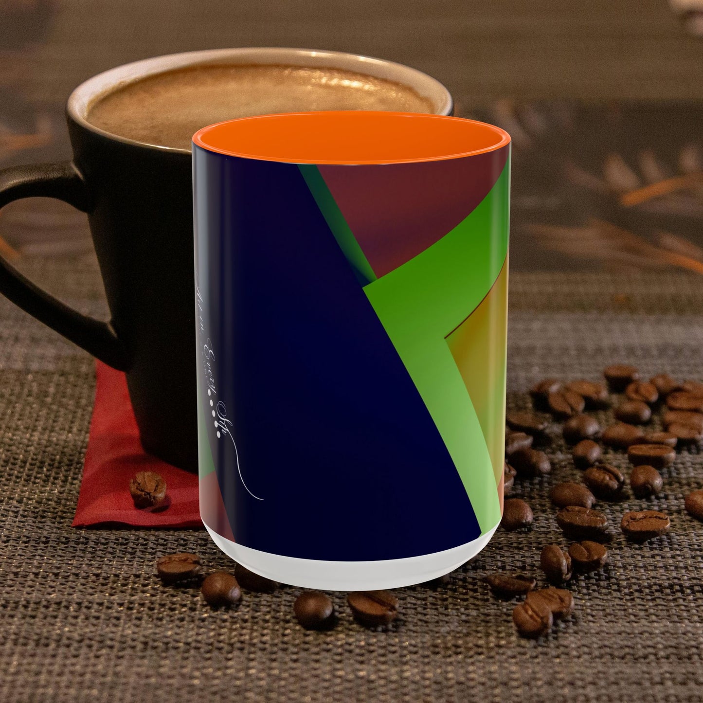 Accent Coffee Mug 11, 15oz_ N3+ Series ACM11OZ PT2WW018_ Limited Edition Perfect Blend of Style by WesternWaves:
