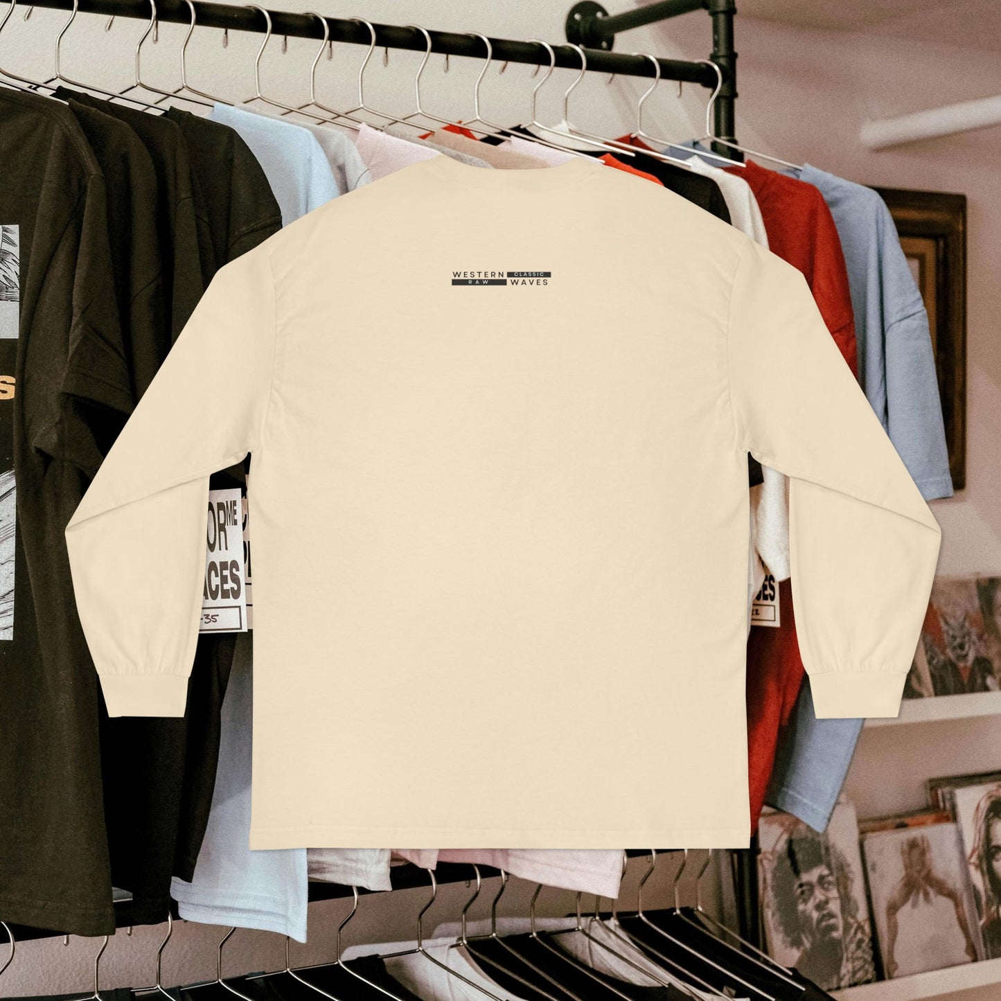 Unisex Classic Long Sleeve T-Shirt_ N6* Series USCLSTS PT2WW002_ Limited Edition Playful Design by WesternWaves: