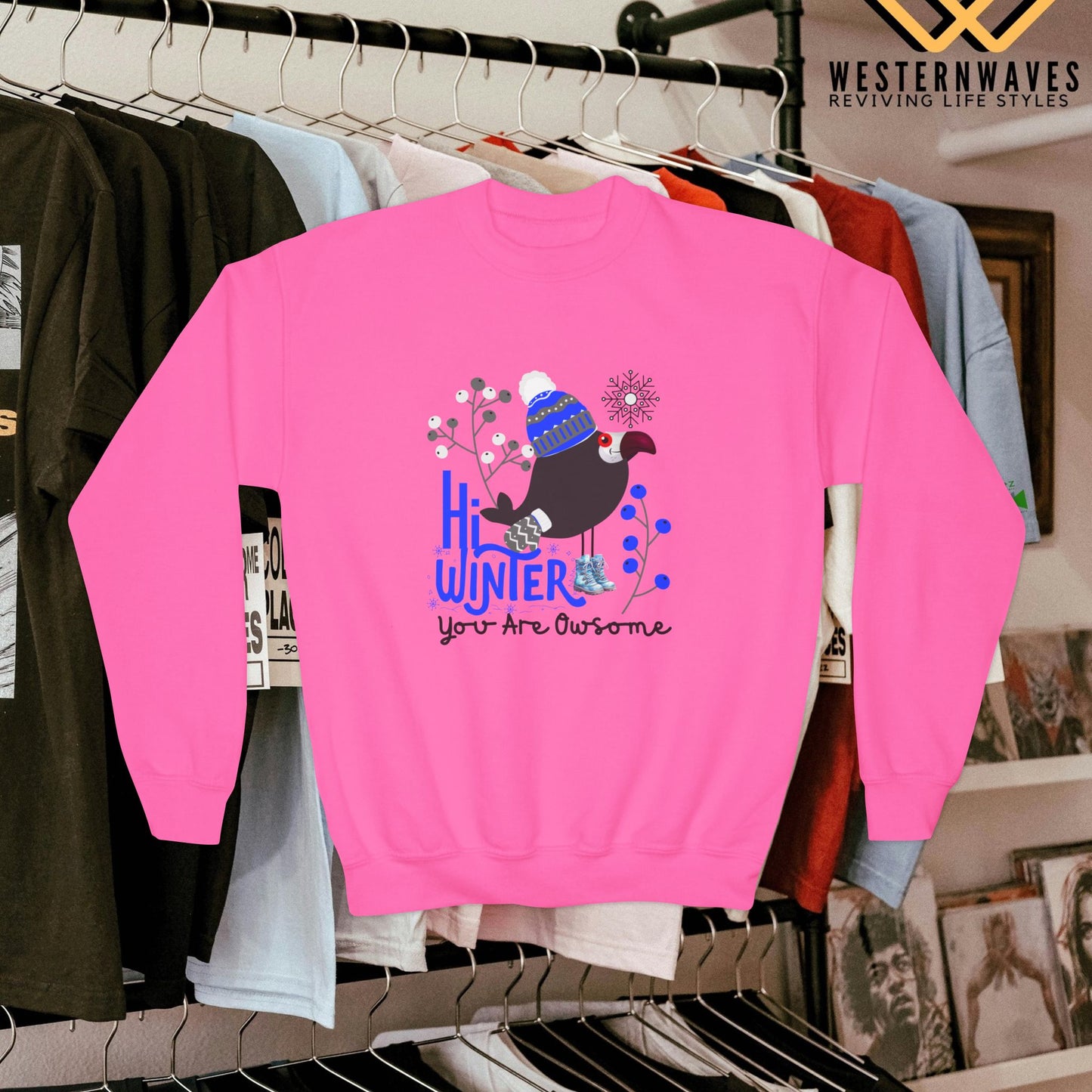 Youth Crewneck Sweatshirt_ N2+ Series YCNSS PT2WW002_ Limited Edition Perfect Companion for the School, Sports & Casual hangouts by WesternWaves: