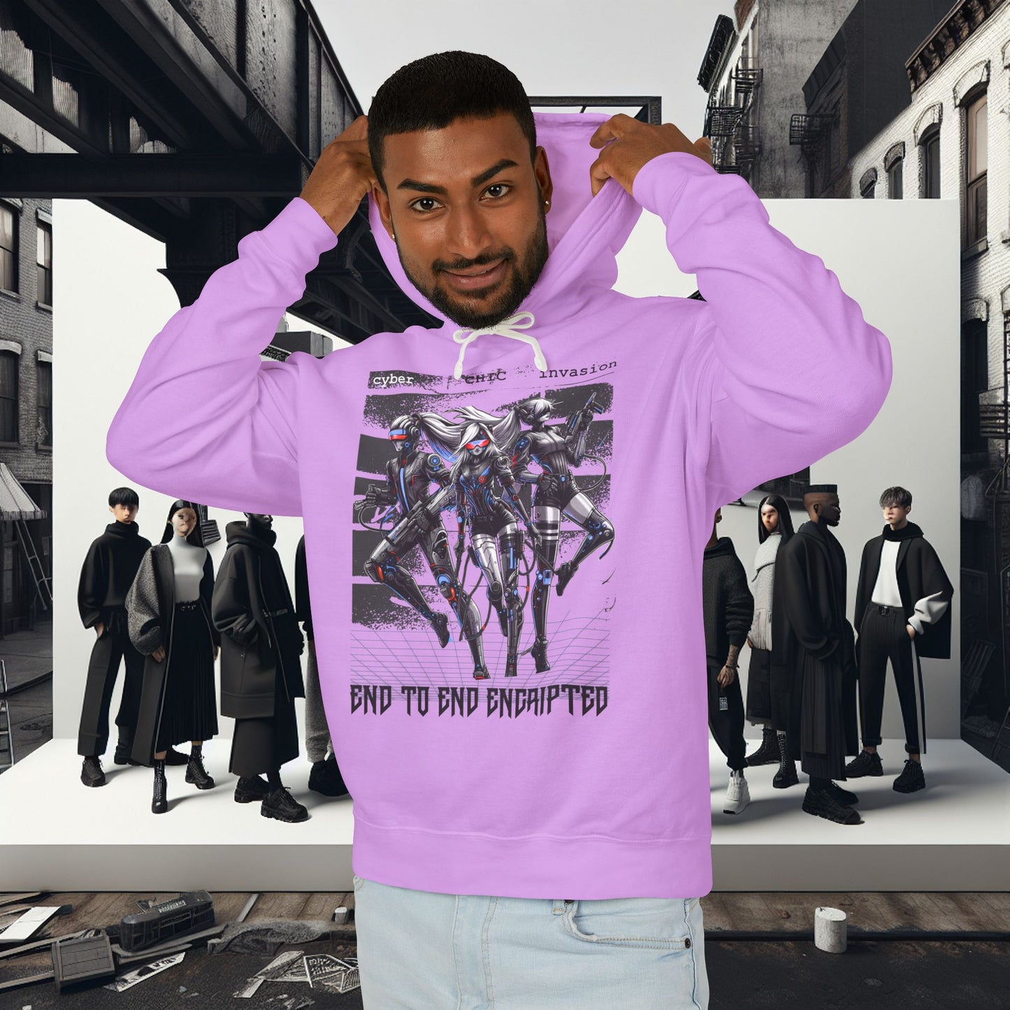 Unisex Lightweight Hooded Sweatshirt_ Series UWD 051_ Limited Edition Raw Streetwear by WesternWaves: