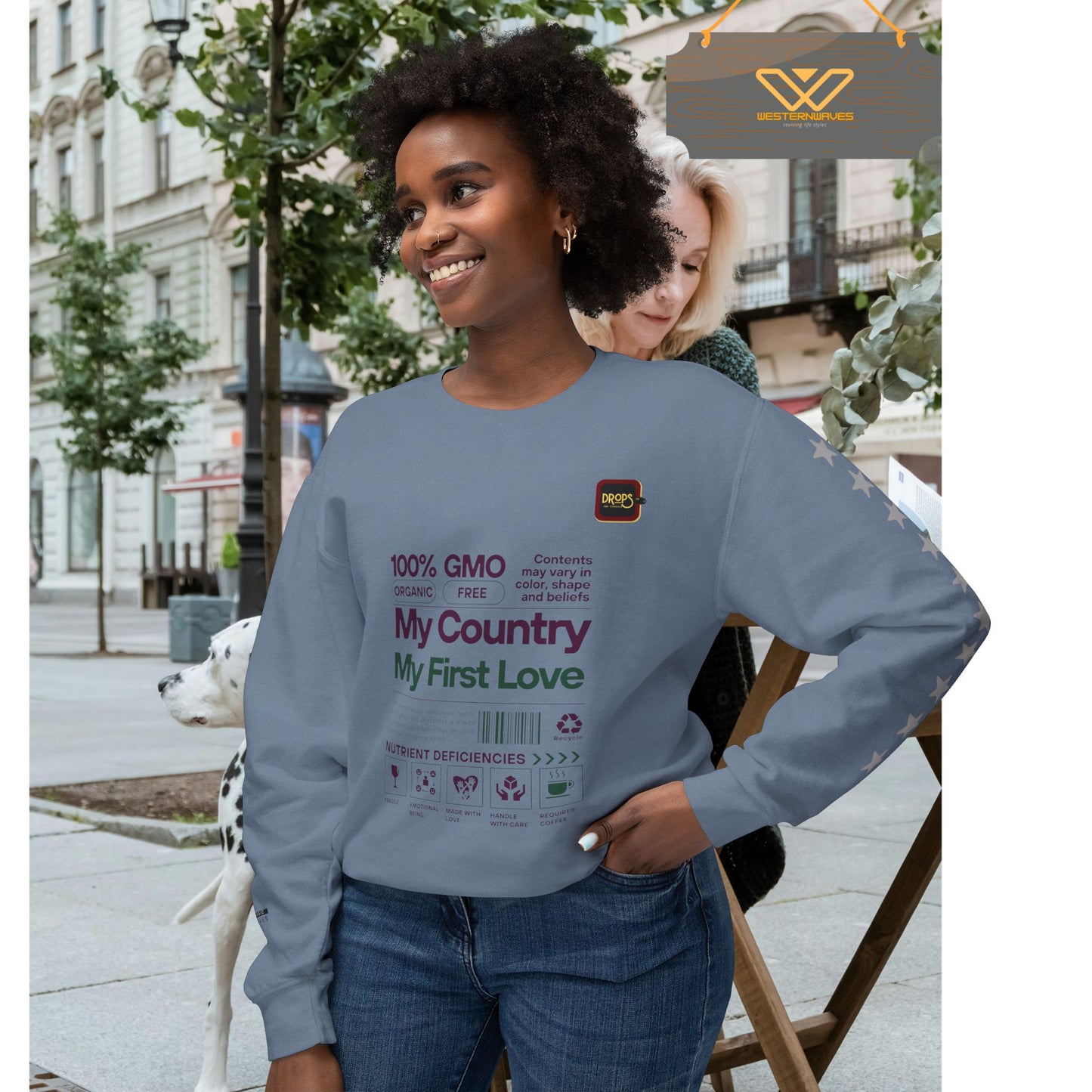 Unisex Lightweight Sweatshirt_ N7+ Series USLWSS PT2WW001_ Limited Edition by WesternWaves: