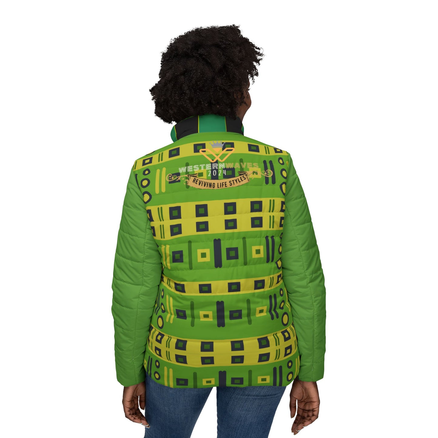 Women’s Puffer Jacket (AOP)_ N2+ Series WPJAOP PT2WW001_ Limited Edition by WesternWaves: