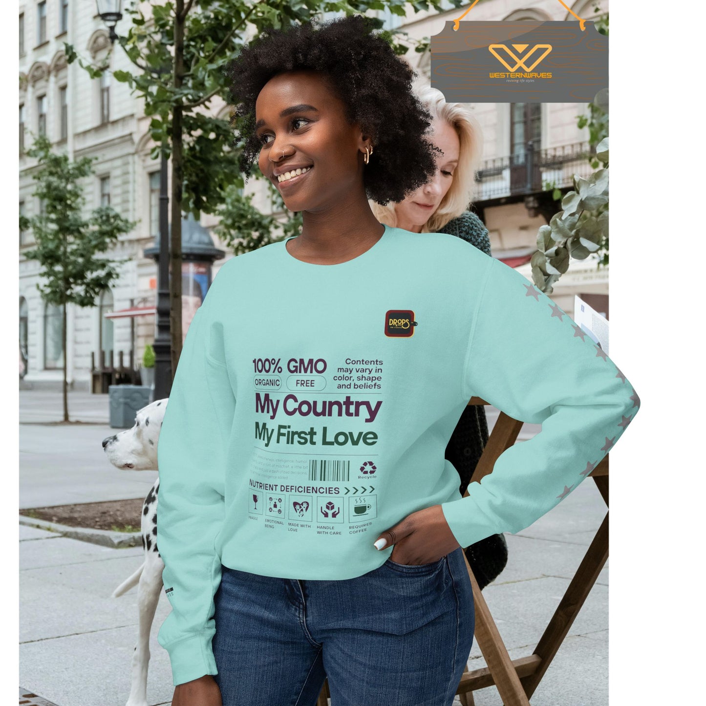 Unisex Lightweight Sweatshirt_ N7+ Series USLWSS PT2WW001_ Limited Edition by WesternWaves: