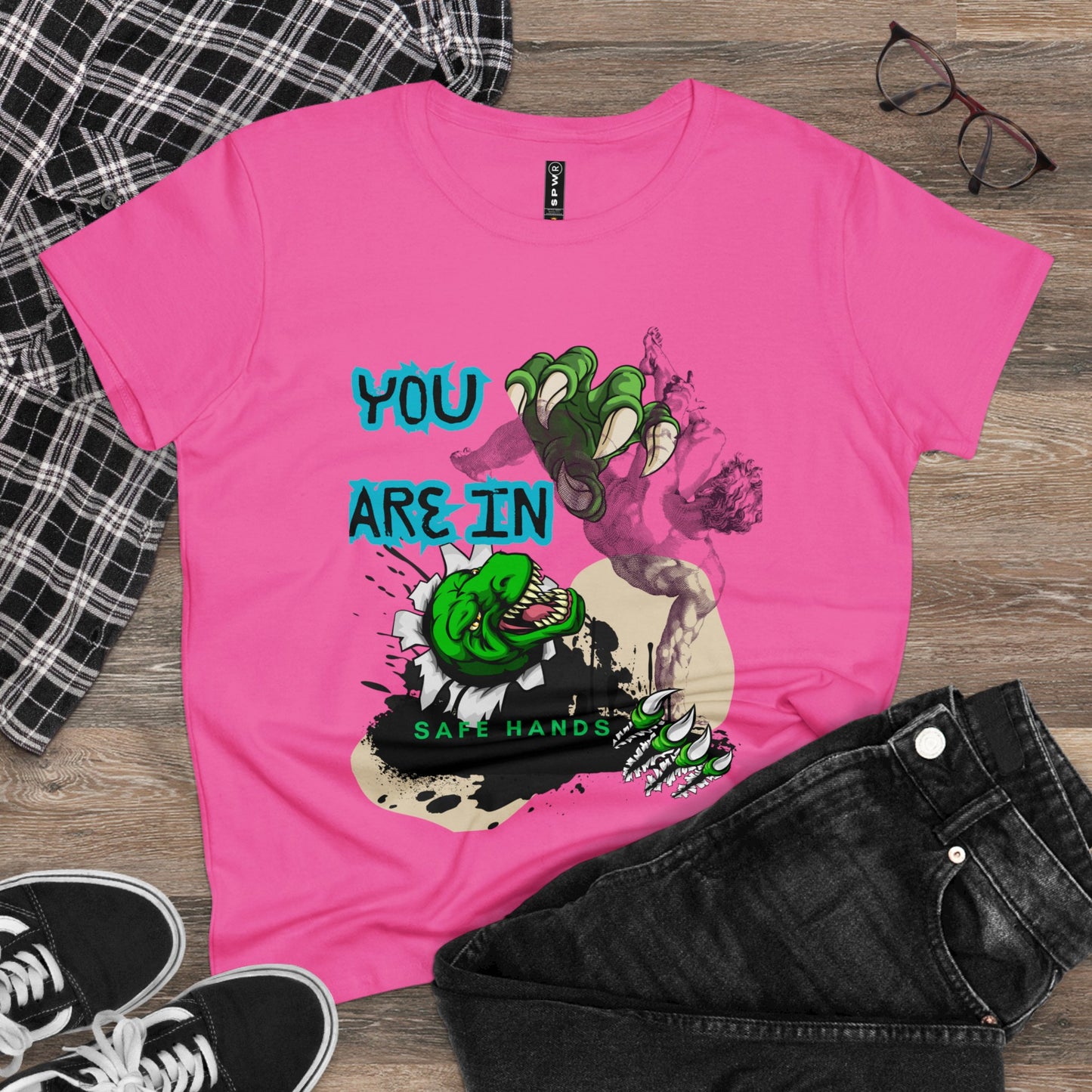 Women's Midweight Cotton Tee_ Essential Comfort_ N2+ Series SSTS PT2WW004_ Limited Edition Perfect Blend of Comfort by WesternWaves: