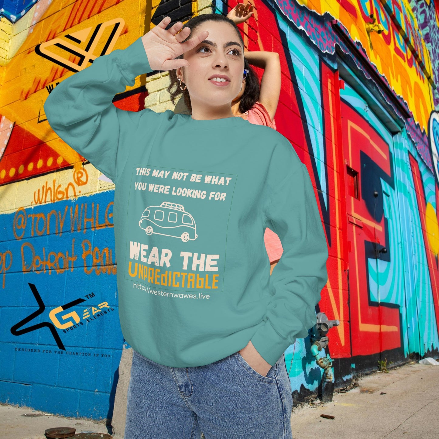 Unisex Garment-Dyed Sweatshirt_ N3+ Series UGDSS PT2WW004_ WesternWaves Limited Edition:
