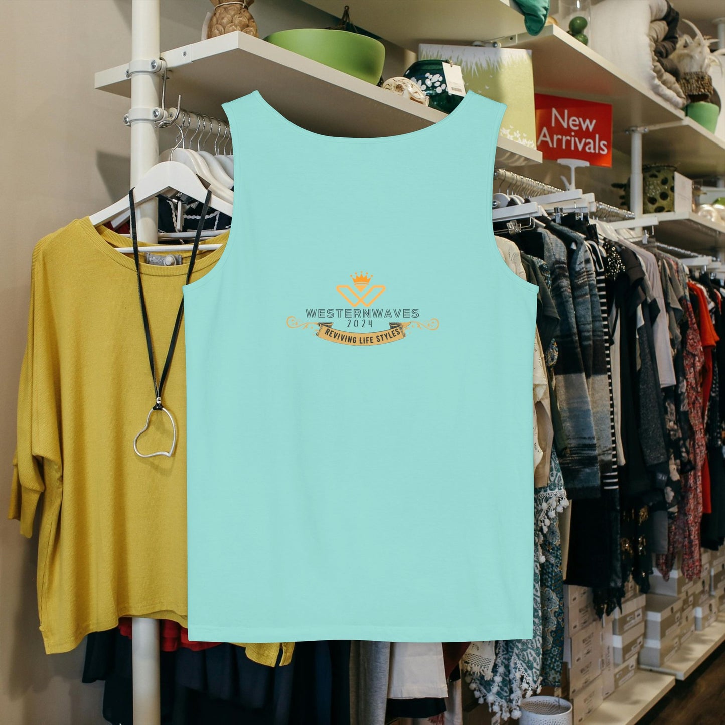 Unisex Garment-Dyed Tank Top_ N2+ Series USGDTT PT2WW015_ Limited Edition Comfort & Style by WesternWaves:
