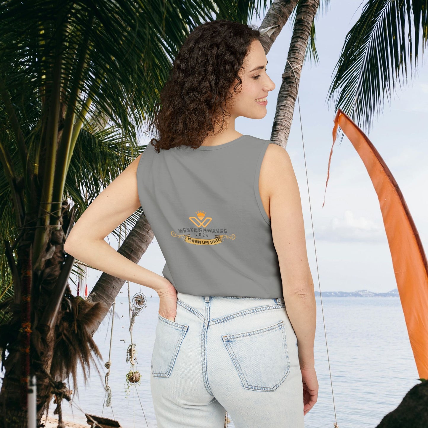 Unisex Garment-Dyed Tank Top_ N2+ Series USGDTT PT2WW015_ Limited Edition Comfort & Style by WesternWaves: