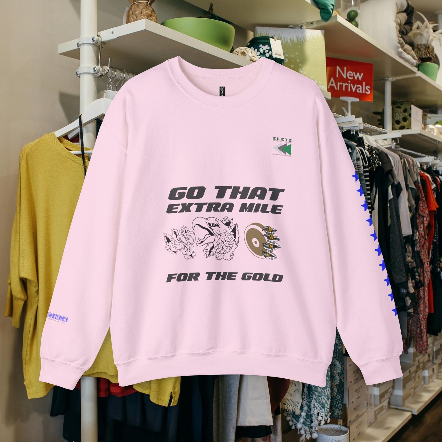 Unisex Heavy Blend™ Crewneck Sweatshirt_ N2 Sports Series UHBCSS PT2WW005_ Limited Edition ‘Zeztz’ Brand Sports Elements by WesternWaves: