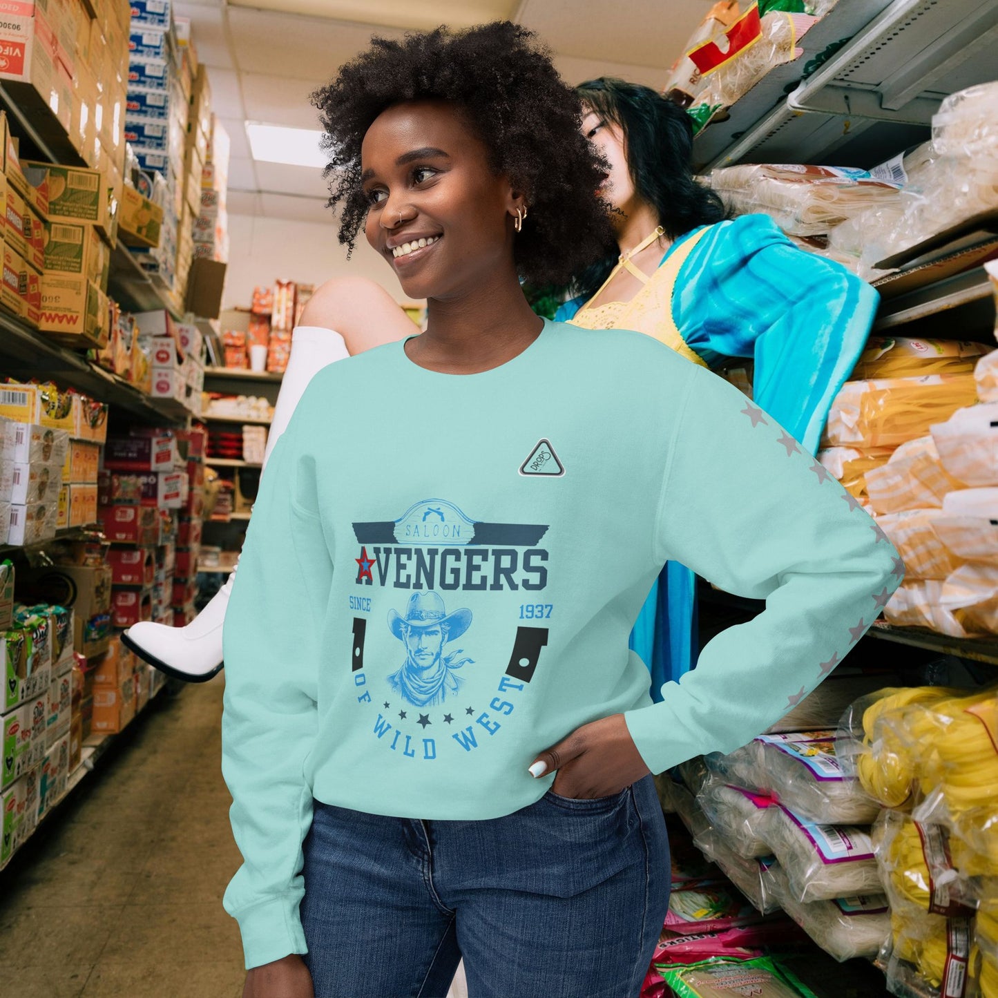 Unisex Lightweight Sweatshirt_ N7* Series USLWSS PT2WW002_ Limited Edition by WesternWaves: