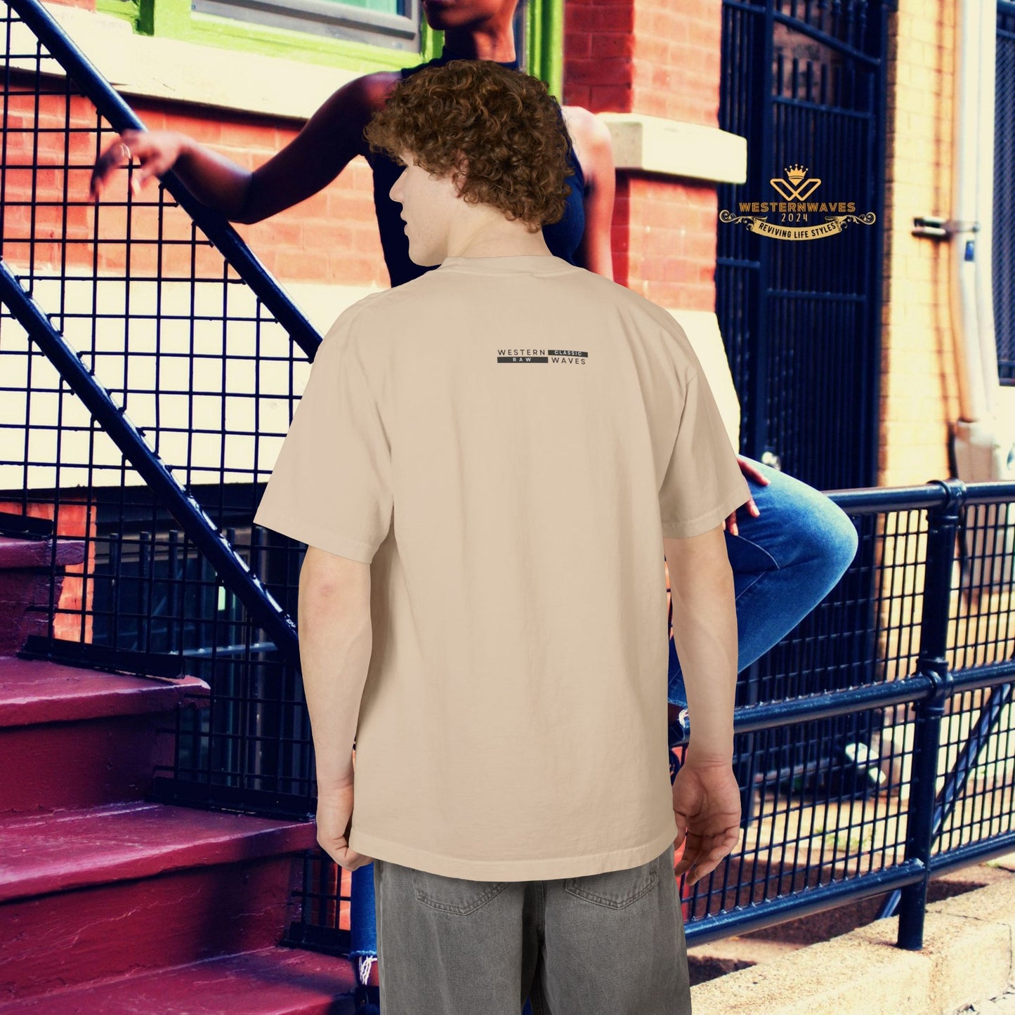 Unisex Garment-Dyed Drop-Shoulder T-Shirt_ N7+ Series USGDDSTSHIRT PT2WW001_ Limited Edition Style & Comfort by WesternWaves: