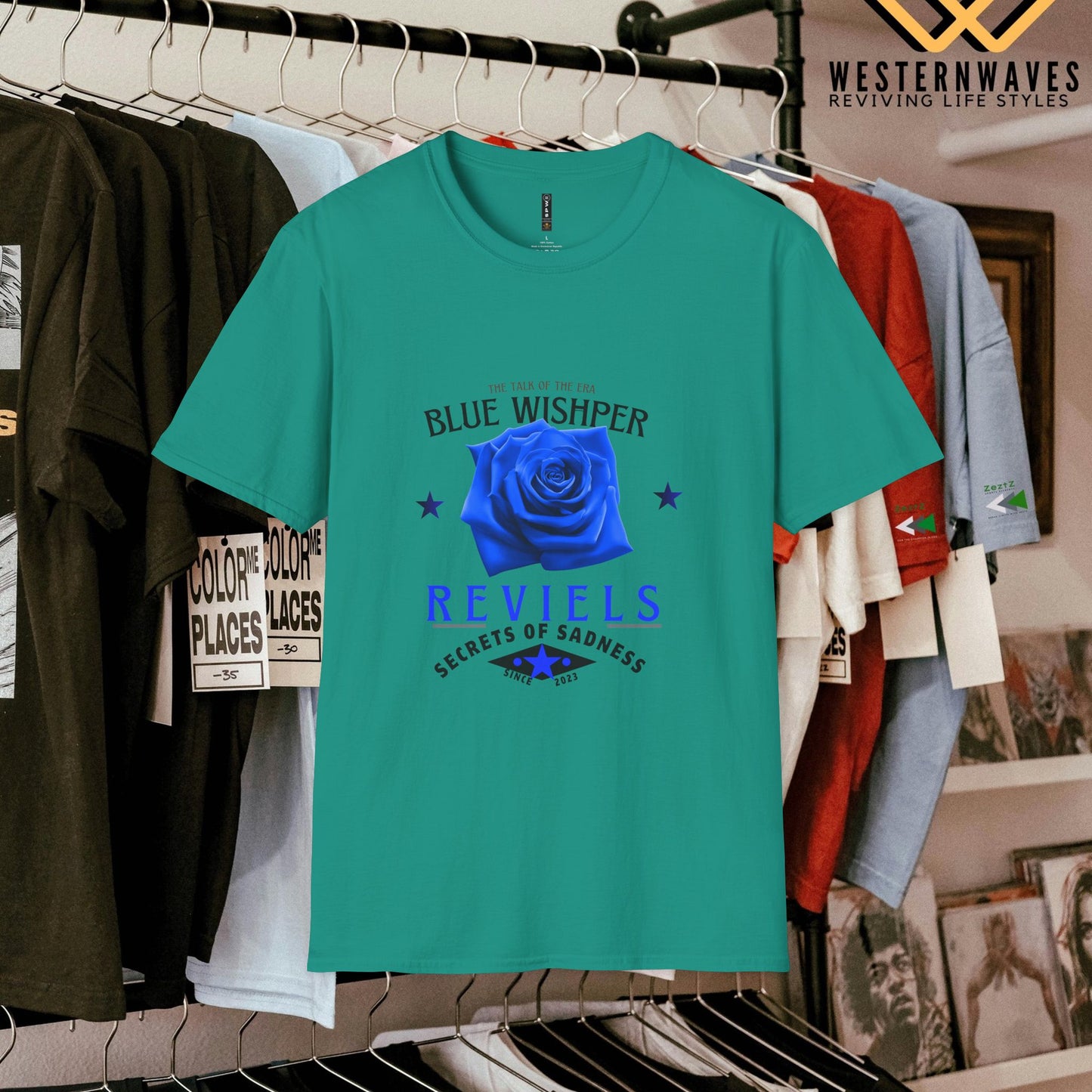 Unisex Softstyle T-Shirt_ N3+ Series USSTS FT2WW005_ Limited Edition Redefines & Relaxation by WesternWaves: