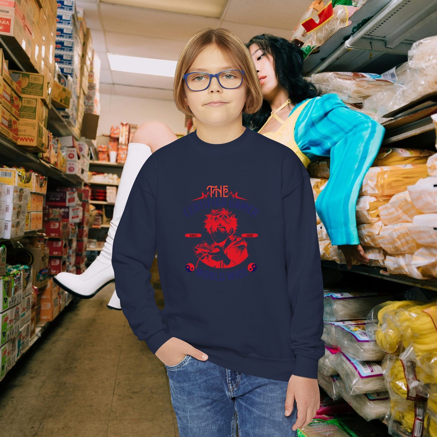 Youth Crewneck Sweatshirt_ N2+ Series YCNSS PT2WW004_ Limited Edition Perfect Companion for the School, Sports & Casual hangouts by WesternWaves: