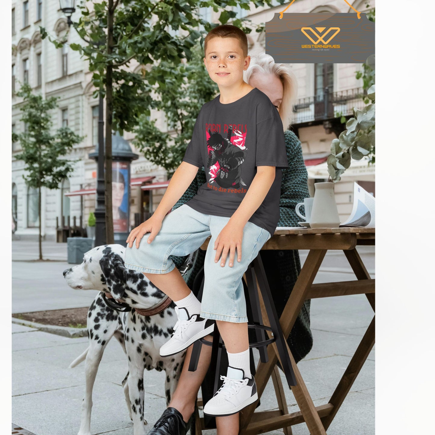Kids Heavy Cotton™ Tee_ N3+ Series KHCT PT2WW004_ Limited Edition Durable Comfort for Every Adventure by WesternWaves: