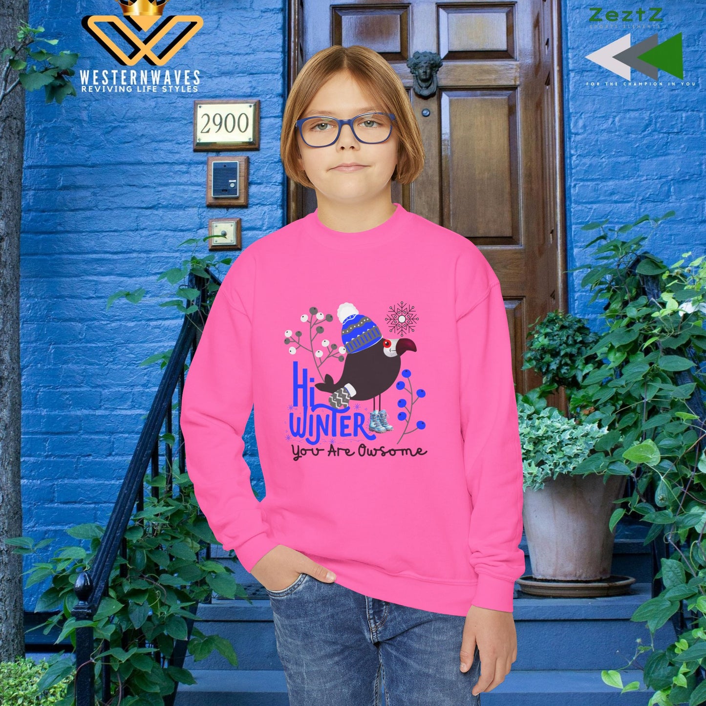 Youth Crewneck Sweatshirt_ N2+ Series YCNSS PT2WW002_ Limited Edition Perfect Companion for the School, Sports & Casual hangouts by WesternWaves: