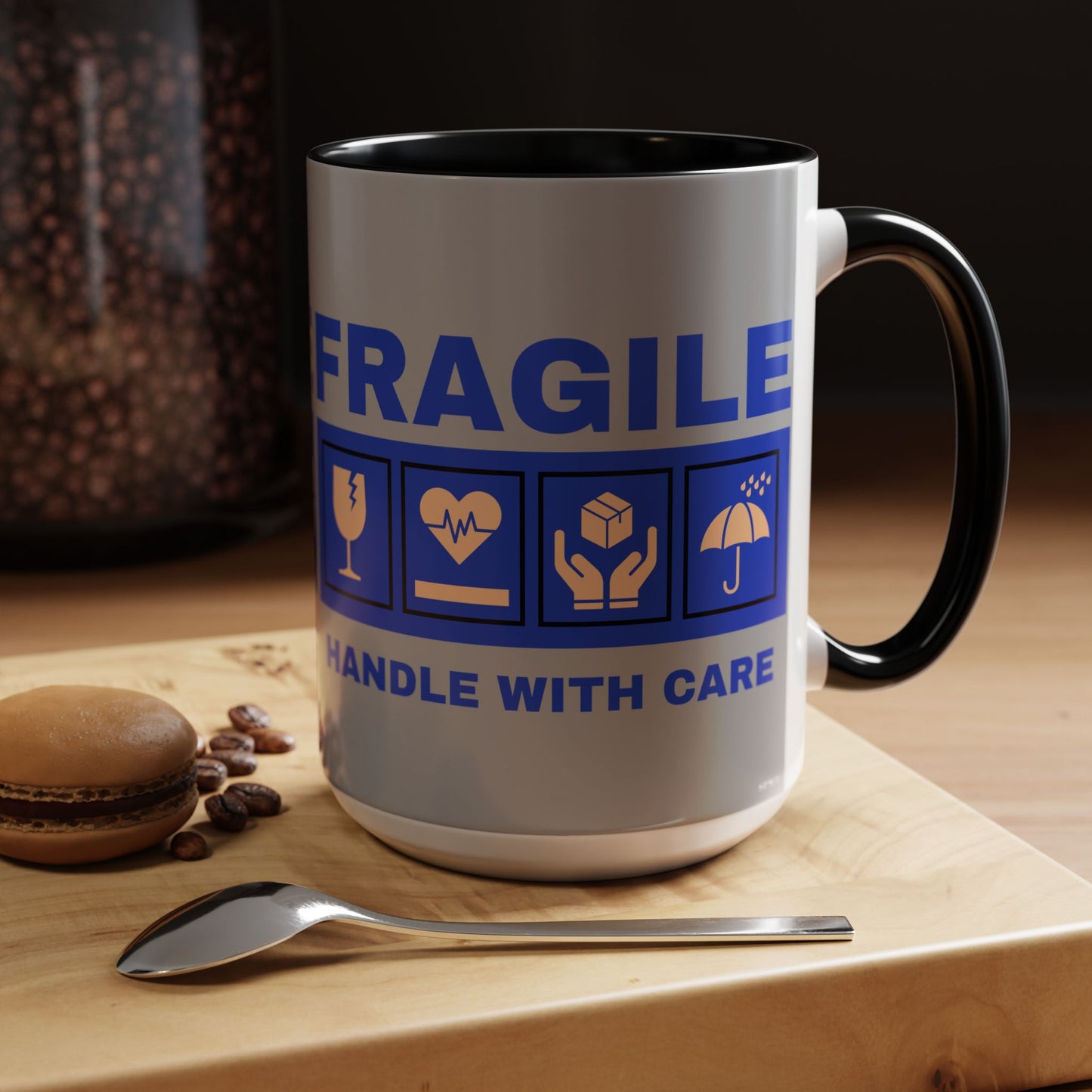 Accent Coffee Mug 11, 15oz_ N2+ Series ACM11OZ PT2WW006_ Vibrant Limited Edition Design by WesternWawes: