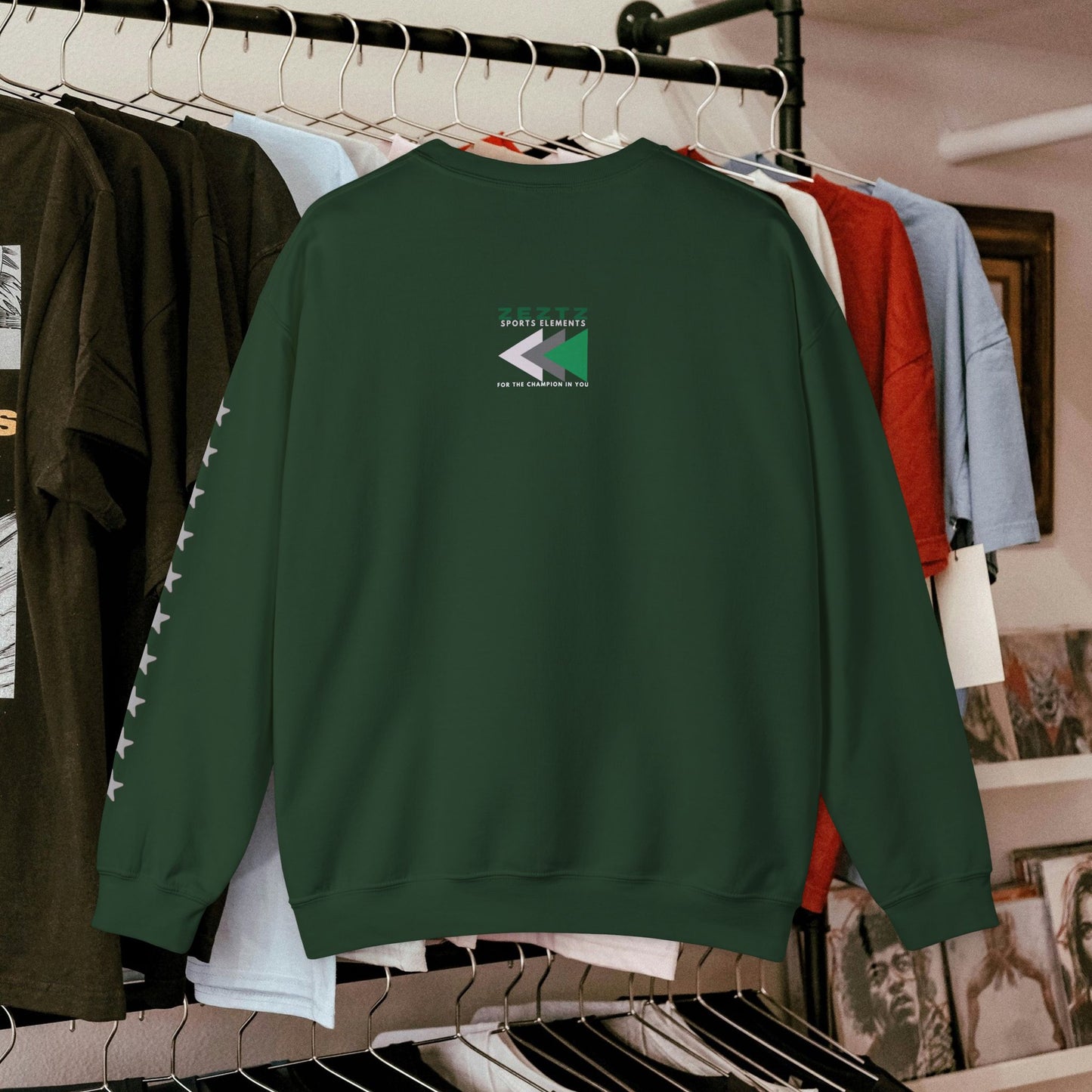 Unisex Heavy Blend™ Crewneck Sweatshirt_ N2 Sports Series UHBCSS PT2WW006_ Limited Edition ‘Zeztz’ Brand Sports Elements by WesternWaves: