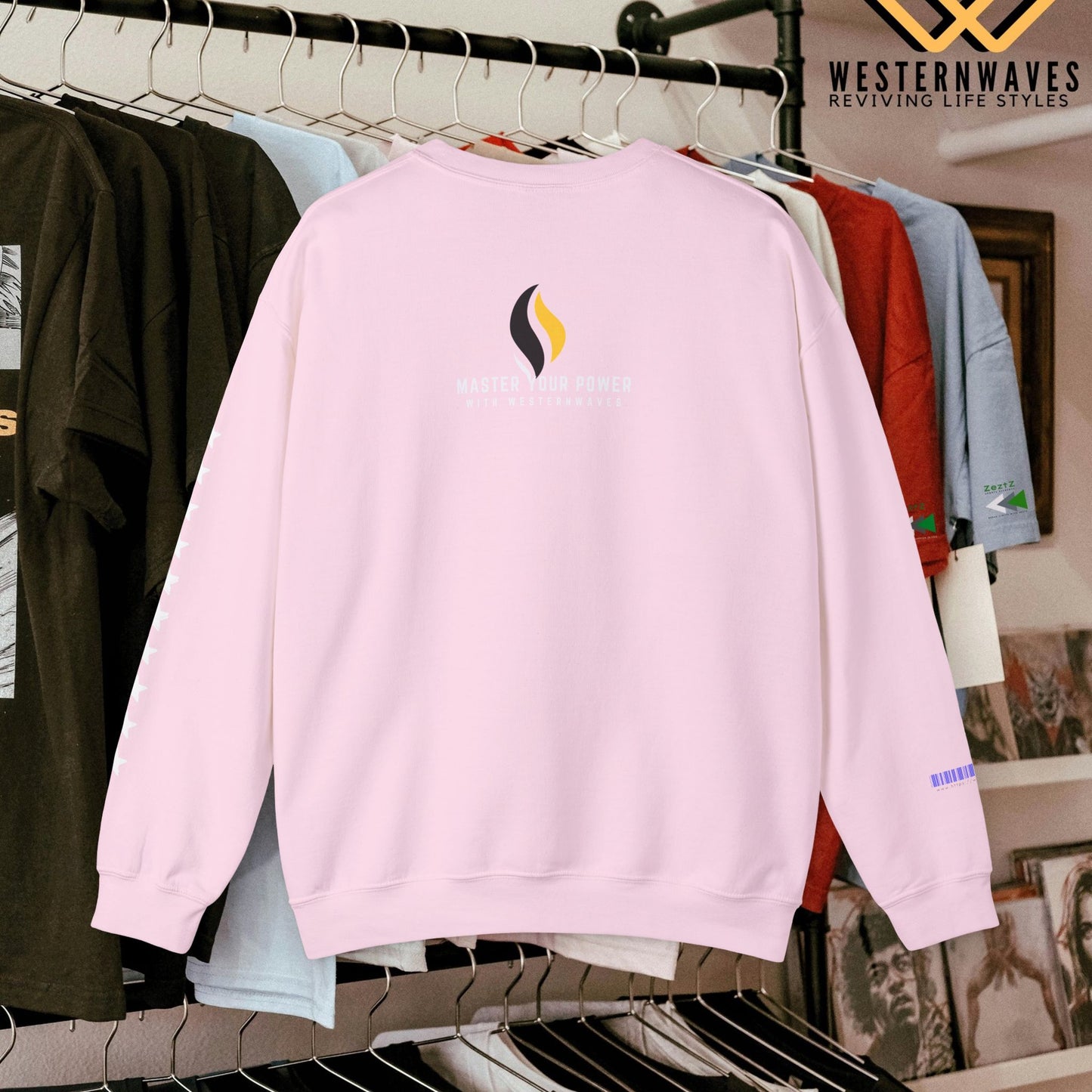 Unisex Heavy Blend™ Crewneck Sweatshirt_ N3+ Series UHBCSS PT2WW009_ Limited Edition Pure Luxury by WesternWaves: