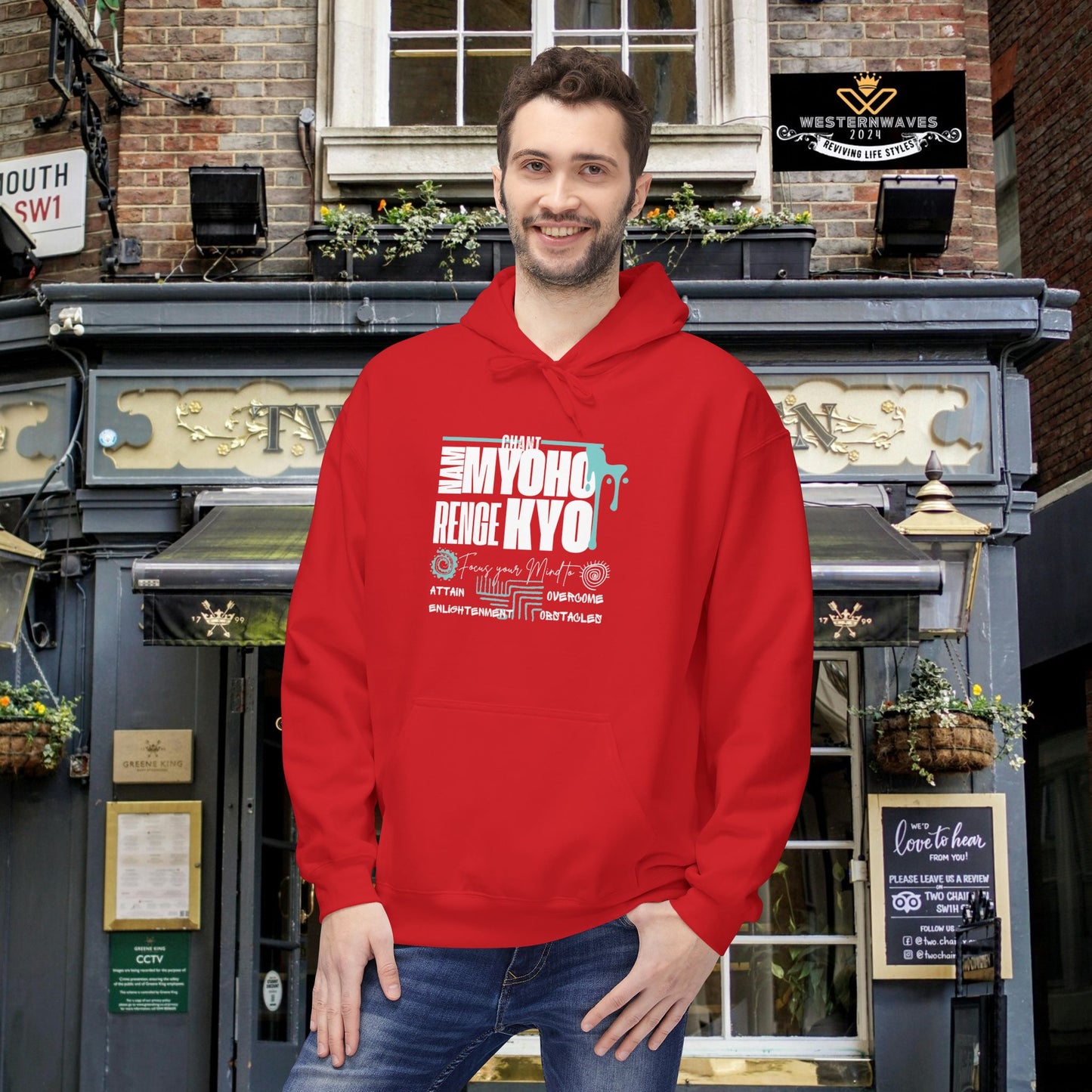 Unisex Midweight Softstyle Fleece Hoodie_ N3+ Series USMWSSFH PT2WW004_ Limited Edition Luxuriously Soft 100% Cotton Face by WesternWaves: