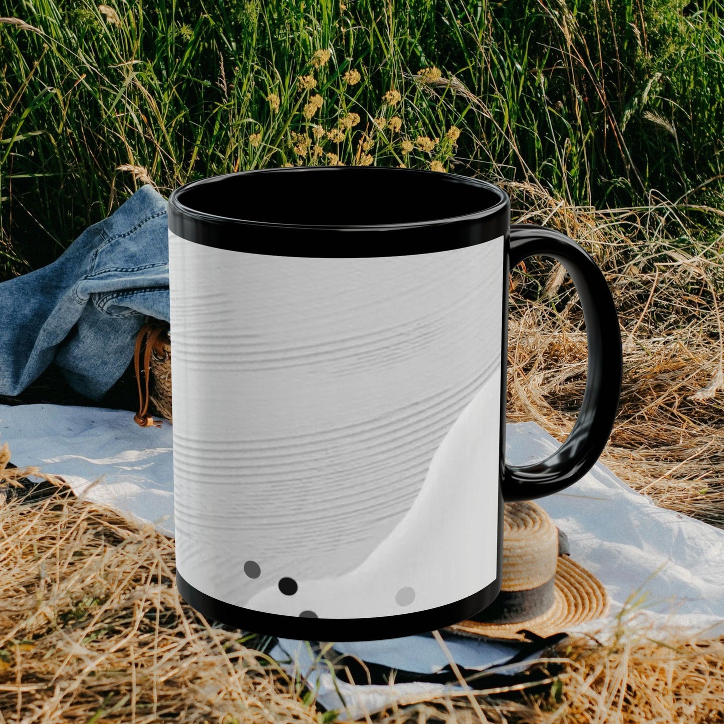 Black Mug (11oz, 15oz)_ N3+ Series CBM PT2WW005_ Limited Edition Black Ceramic Mug by WesternWaves