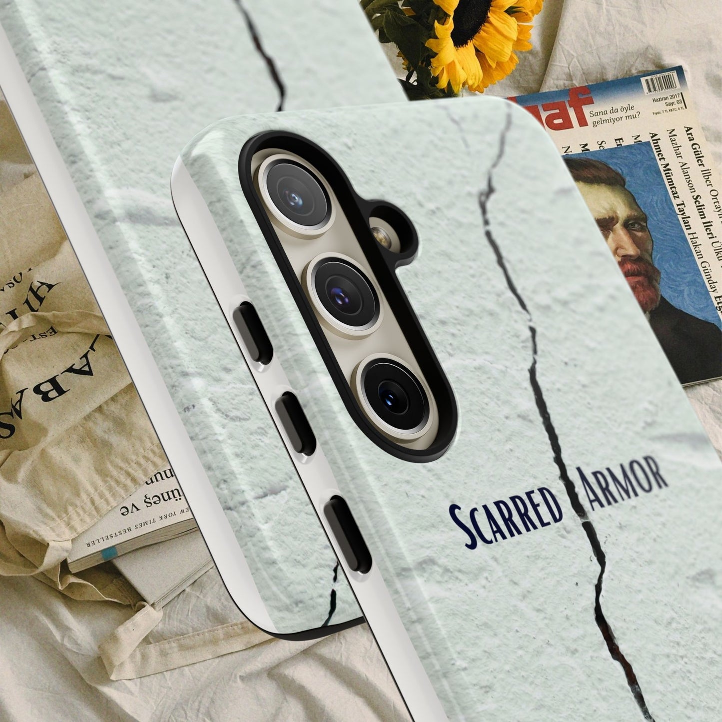 Tough Cases_ Samsung Galaxy Phone Case_ Series N8+ TCPCASE PT2WW003_ Limited Edition Scarred Armor Design Samsung Galaxy Phone Cases by WesternWaves: