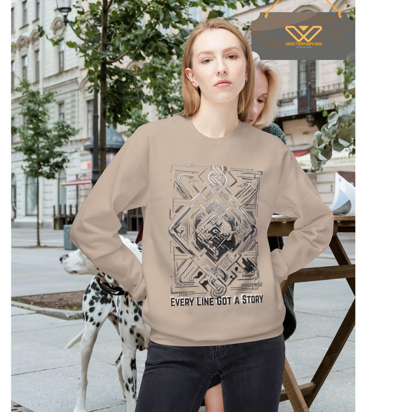 Every Line Got A Story Sweatshirt | Unisex Fleece Crewneck, Cozy Pullover, Artistic Gift, Casual Layer, Everyday Wear