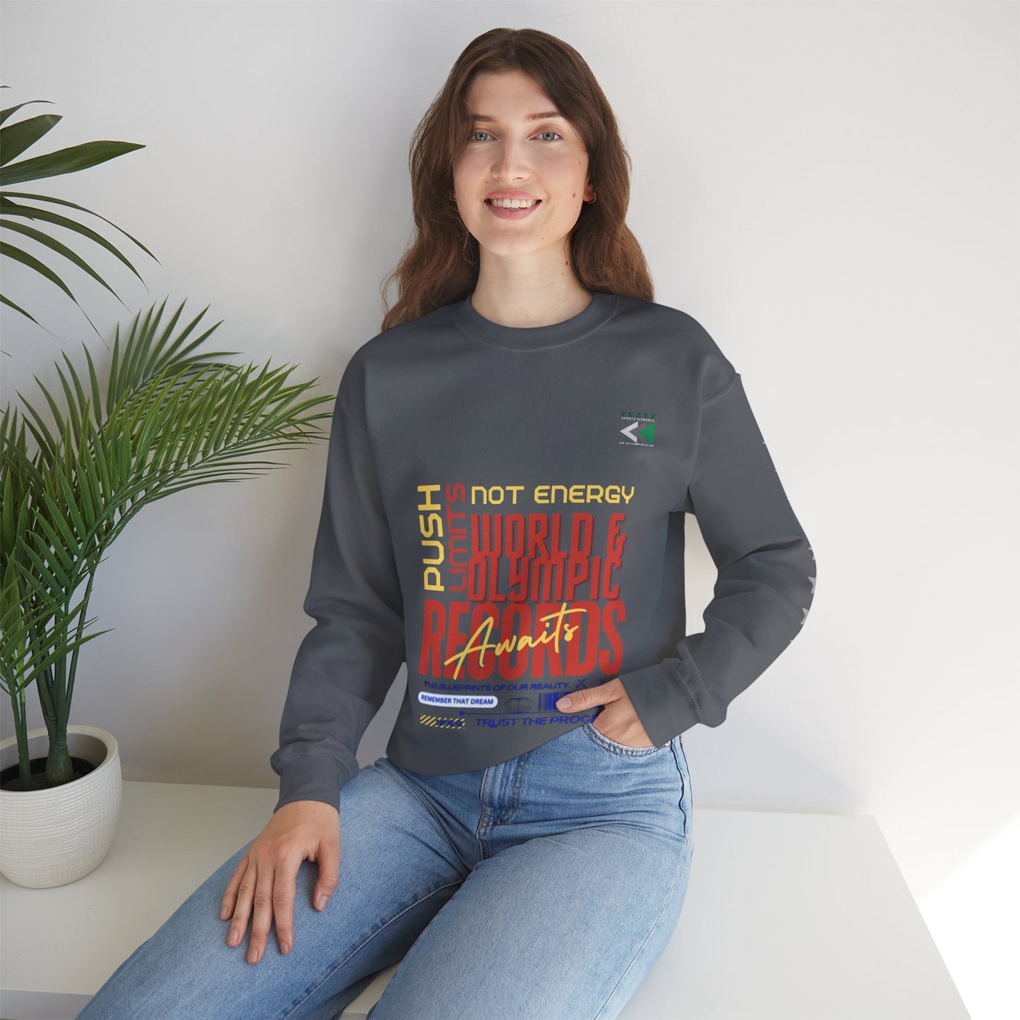 Unisex Heavy Blend™ Crewneck Sweatshirt_ N2 Sports Series UHBCSS PT2WW006_ Limited Edition ‘Zeztz’ Brand Sports Elements by WesternWaves: