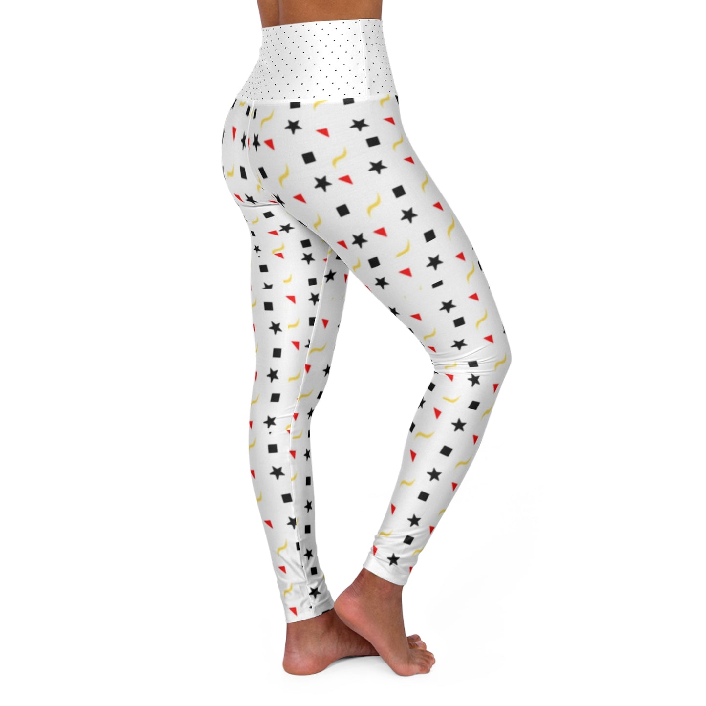 High Waisted Yoga Leggings (AOP)_ N+ Series HWYL(AOP) PT2WW001_ Limited Edition Cosmic Fusion by WesternWaves: