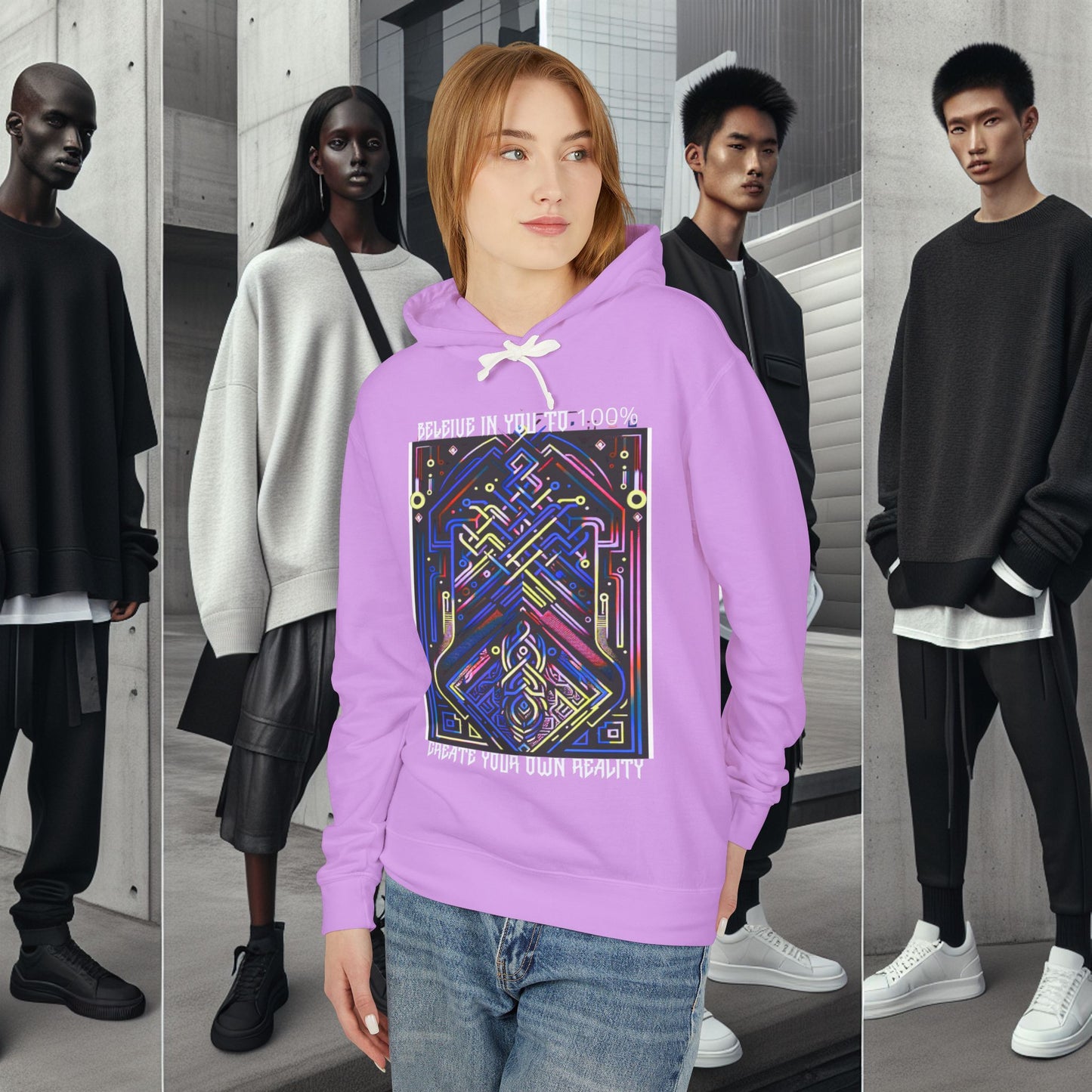 Unisex Lightweight Hooded Sweatshirt_ Series UWD 0052_ Limited Edition Streetwear Classic by WesternWaves: