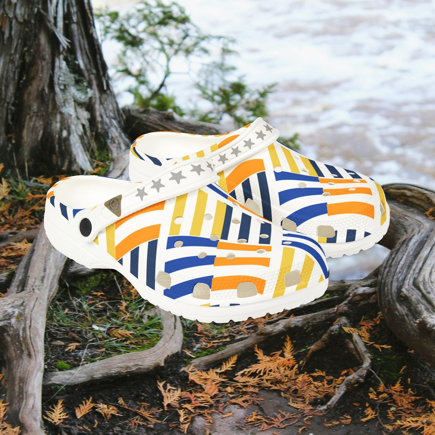 EVA Foam Clogs (AOP)_ N+ Series EVAFC(AOP) PT2WW004_ Limited Edition Cloud Comfort with Charms by WesternWaves: