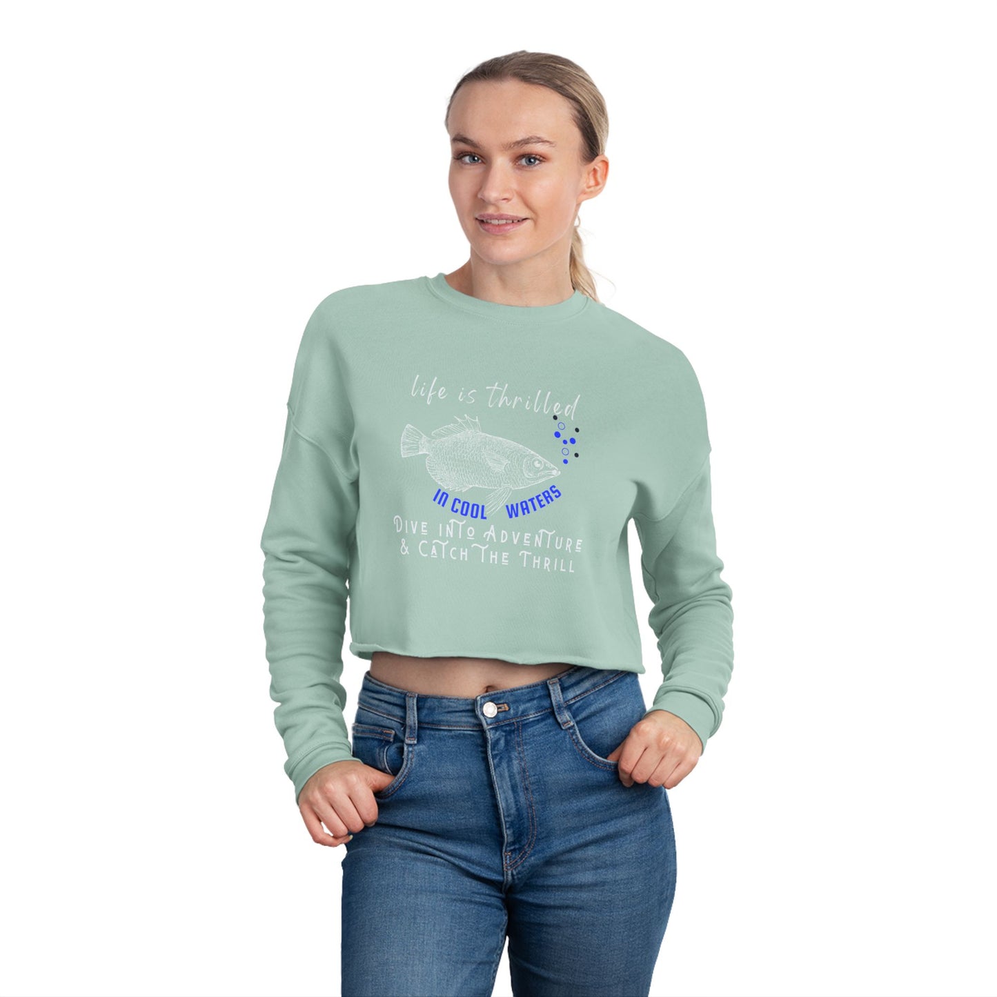 Women's Cropped Sweatshirt_ N3+ Series WCSS PT2WW003_ Limited Edition Utmost Comfort by WesternWaves: