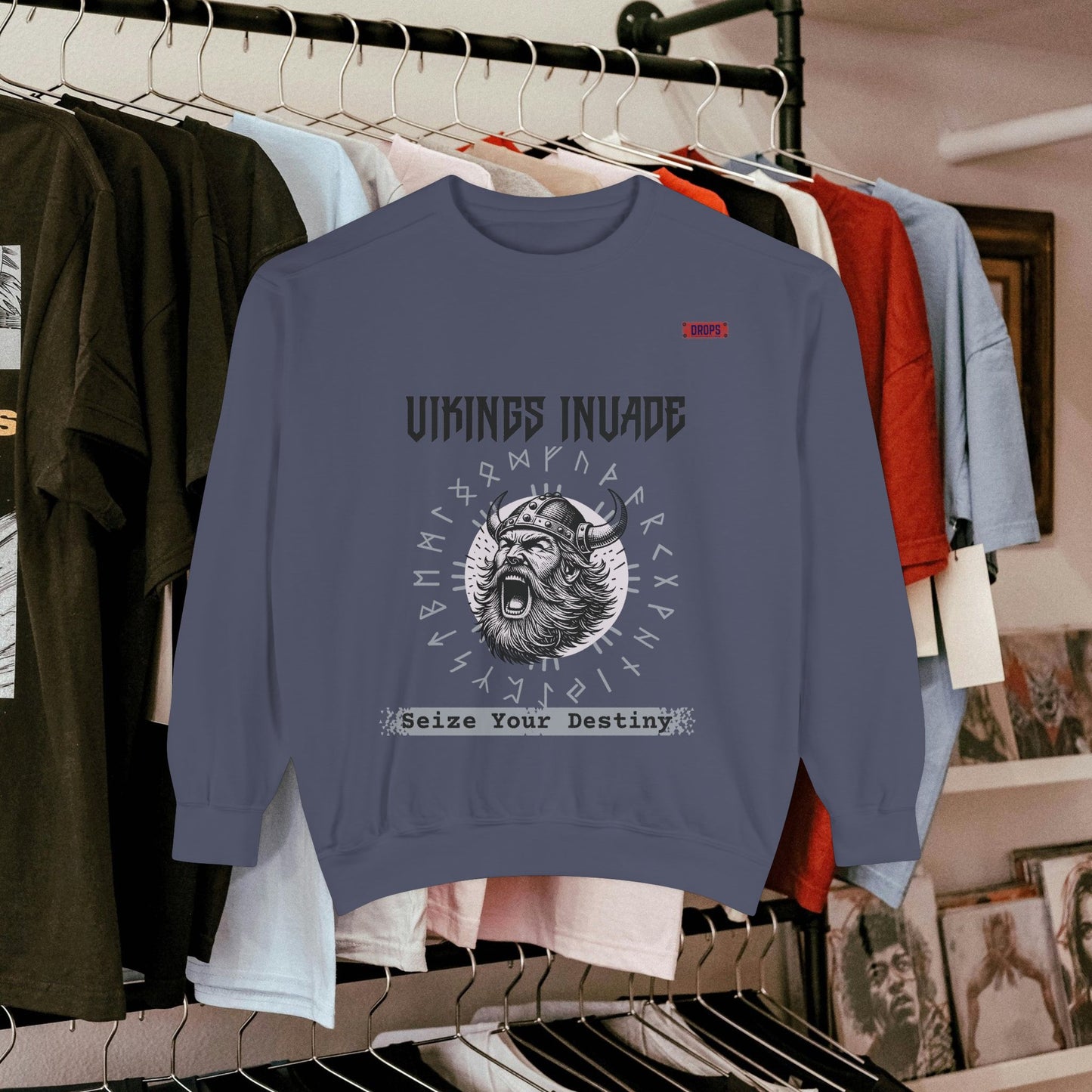 Unisex Garment-dyed Sweatshirt_ Series UWD 063_ Limited Edition Cozy Apparel for Adventurers by WesternWaves: