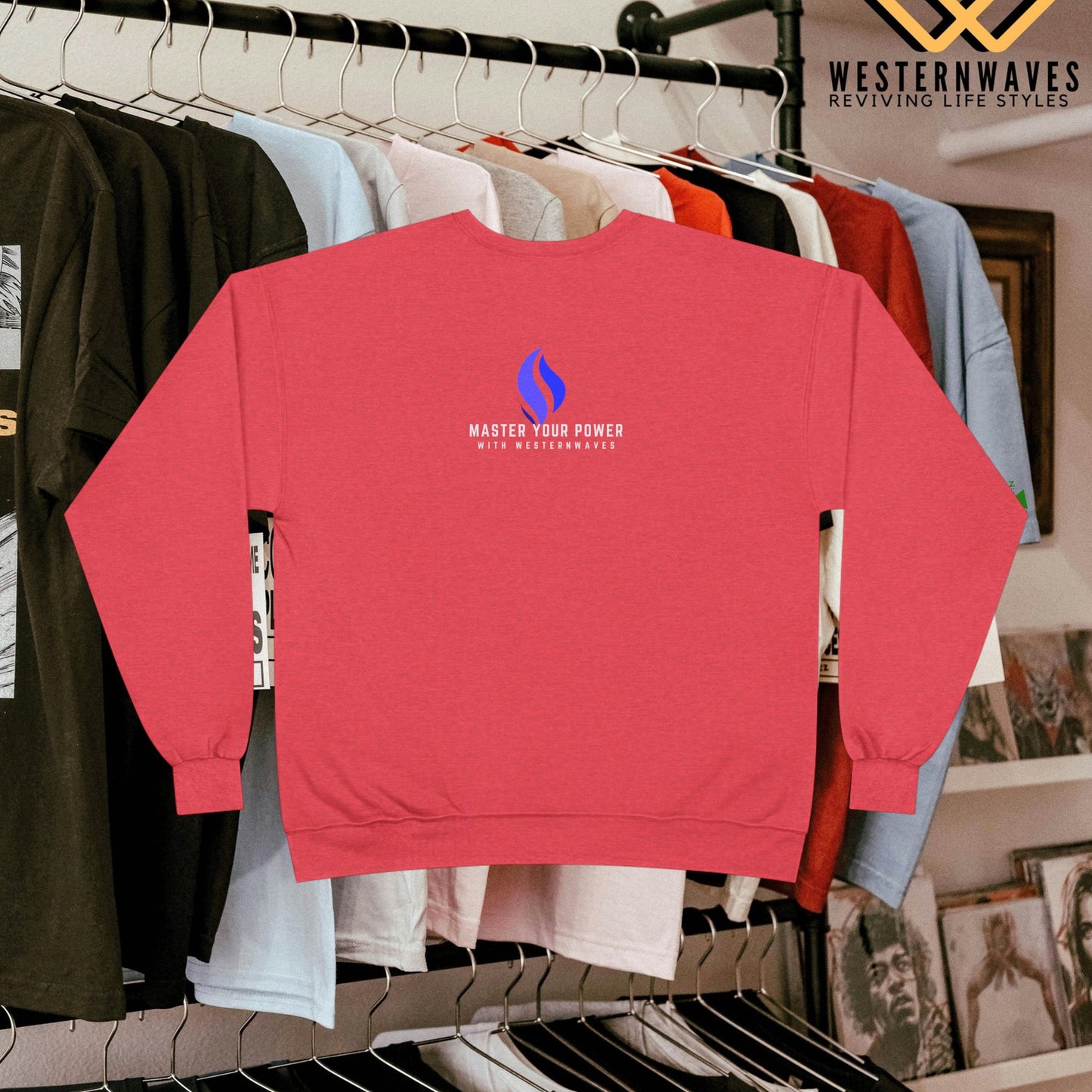Unisex EcoSmart® Crewneck Sweatshirt_ N3+ Series USESCNSS PT2WW002_ Limited Edition Perfect Blend of Comfort, Style, & Sustainability by WesternWaves: