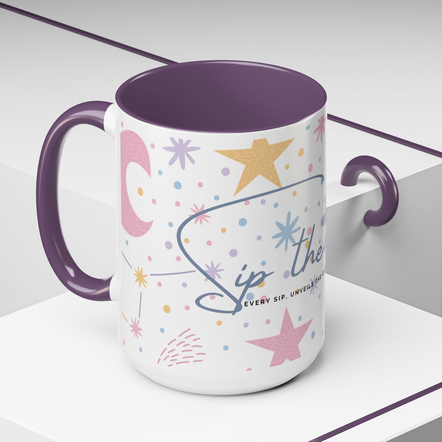Accent Coffee Mug (11, 15oz) _ N3+ Series ACMUG PT2WW007_ Limited Edition Blend Style & Functionality by WesternWaves: