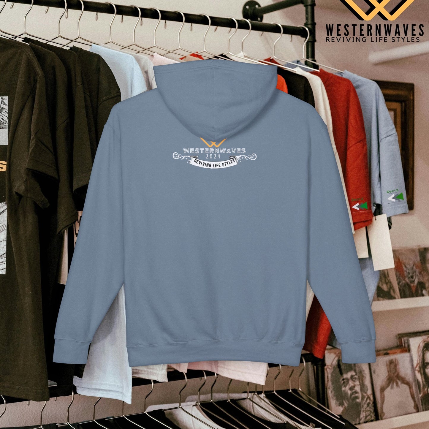 Unisex Lightweight Hooded Sweatshirt – N3+ Series USLWHSS PT2WW010_ Limited Edition Crafted Comfort by WesternWaves: