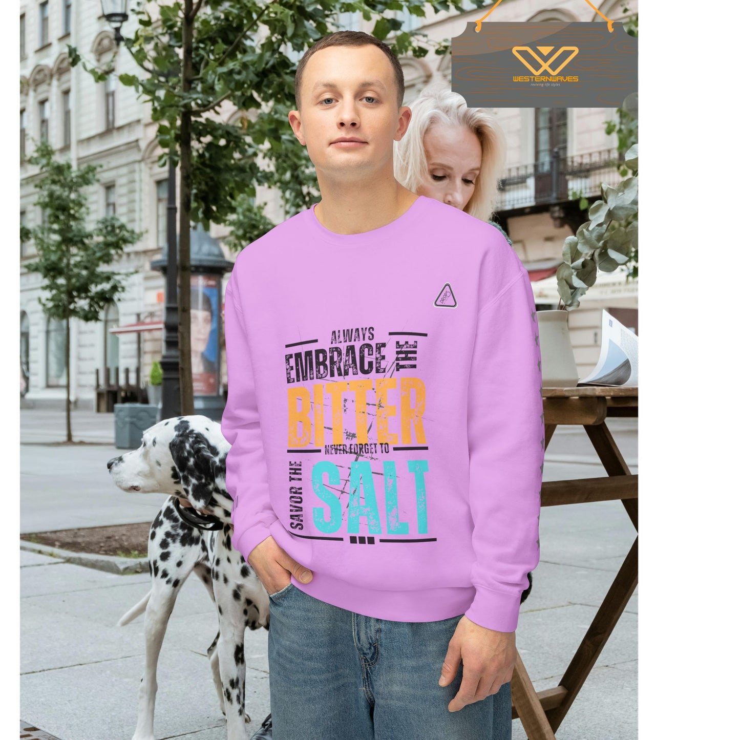 Unisex Lightweight Crewneck Sweatshirt_ N2 Series ULWCSS PT2WW005_Limited Edition Unparalleled Quality by WesternWaves: